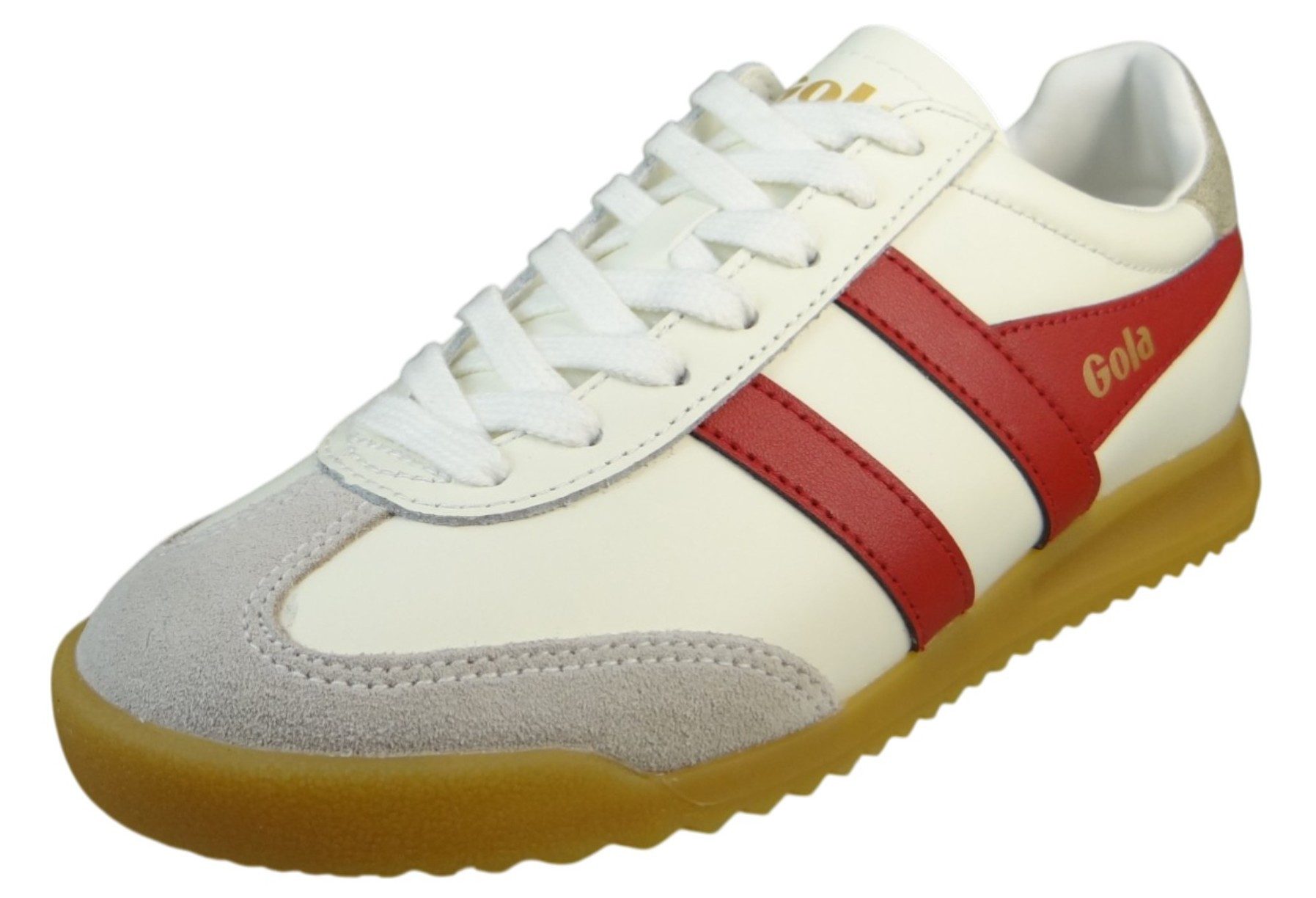 CLB622 RY Off White/Deep Red/Gold Sneaker