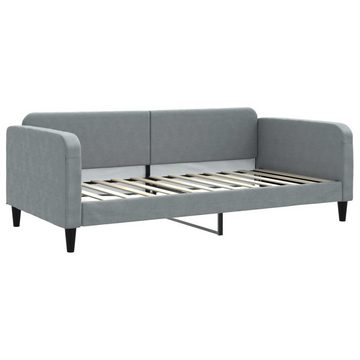 vidaXL Bett Tagesbett Hellgrau 100x200 cm Stoff