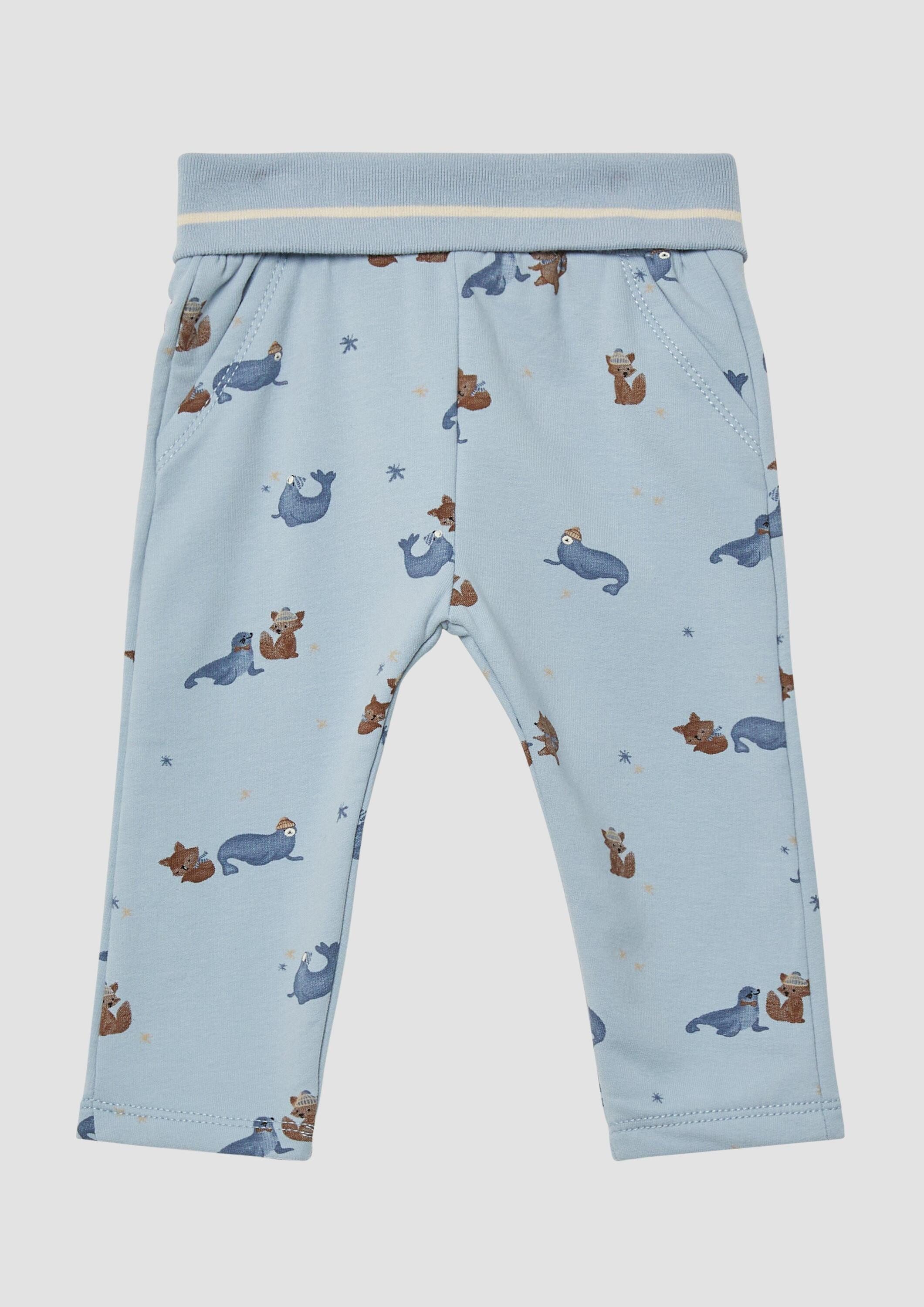 s.Oliver Leggings Leggins Kuschelige Unisex-Jogpants mit Umschlagbund