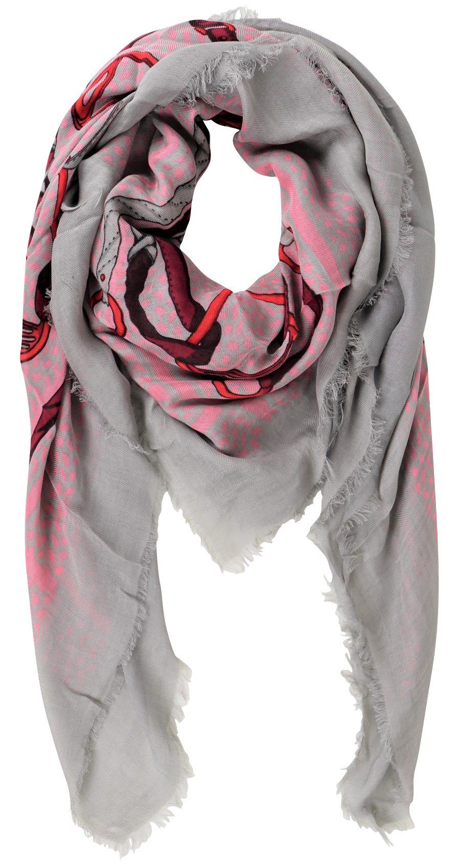 Codello Halstuch »Damen Tuch Red Shades D08 fourlad multi Modal, grau rosa  rot 31 2083813« online kaufen | OTTO