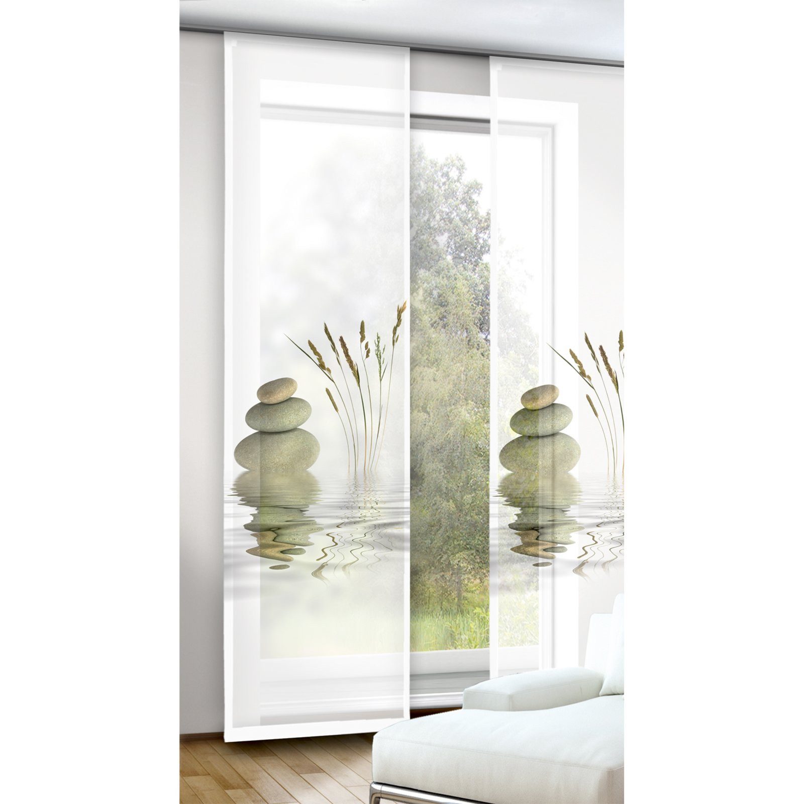 Clever-Kauf-24 Schiebegardine Schiebevorhang Balance, BxH 60x245cm, Paneelw günstig online kaufen