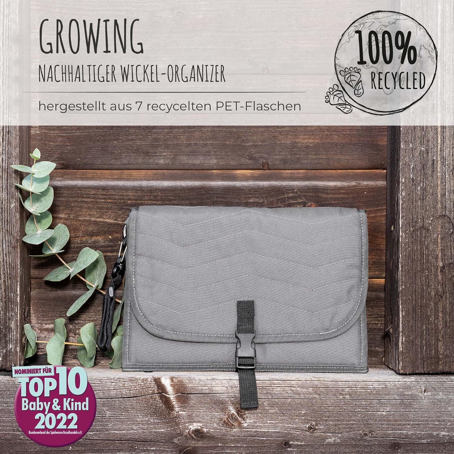 cofi1453 Wickeltasche - Wickelorganizer mit Unterlage Reer Growing Wickel-Umhängetasche