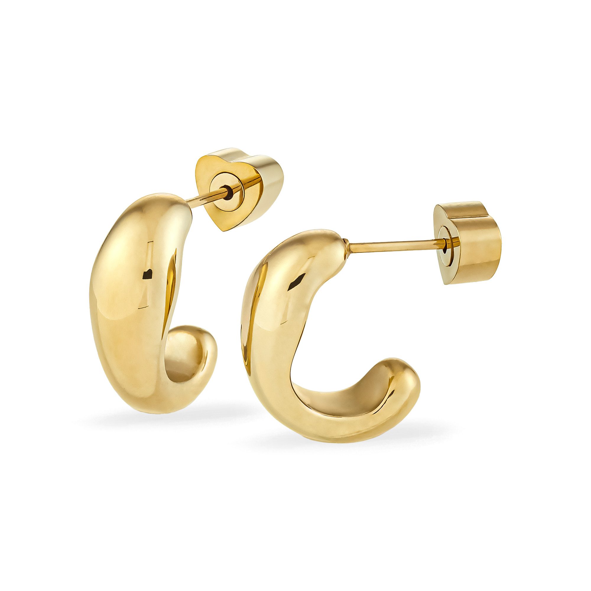 Copenhagen Studios Paar Creolen Schmuck Geschenk Edelstahl Ohrring Organics