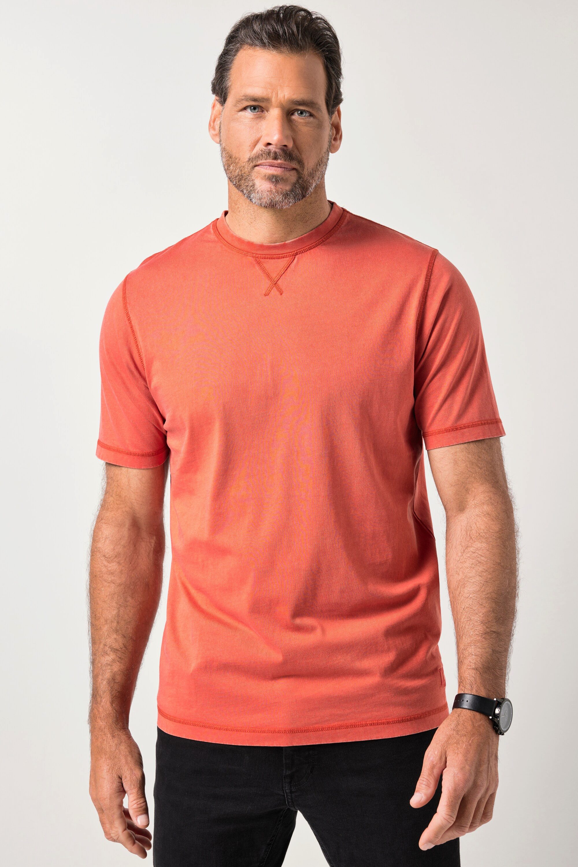 JP1880 T-Shirt T-Shirt Halbarm Vintage-Look Stickerei