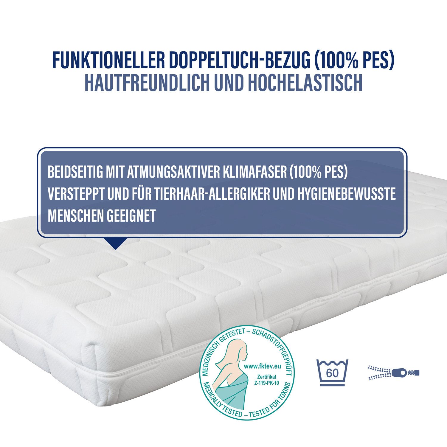Komfortschaummatratze Duo Gel Comfort, Beco, 20 cm hoch, Testurteil SEHR GUT (1,3) & SEHR GUT (1,4)*, weiche Gelschaum-Matratze – Bild 5 von 5