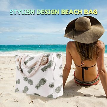 Cbei Strandtasche Multifunktionale Strandtasche Familie Strandtasche Shopper Damen (Stylische geräumige Tragetasche mit 4 Innentasche und 2 Seitentaschen, 1-tlg., Badetasche Damen Wasserdicht, Beach Bag Tote Bag,53x15x45c), Tote bag Damen für Shopper, Reisen,Strand Sommertaschen, Urlaub