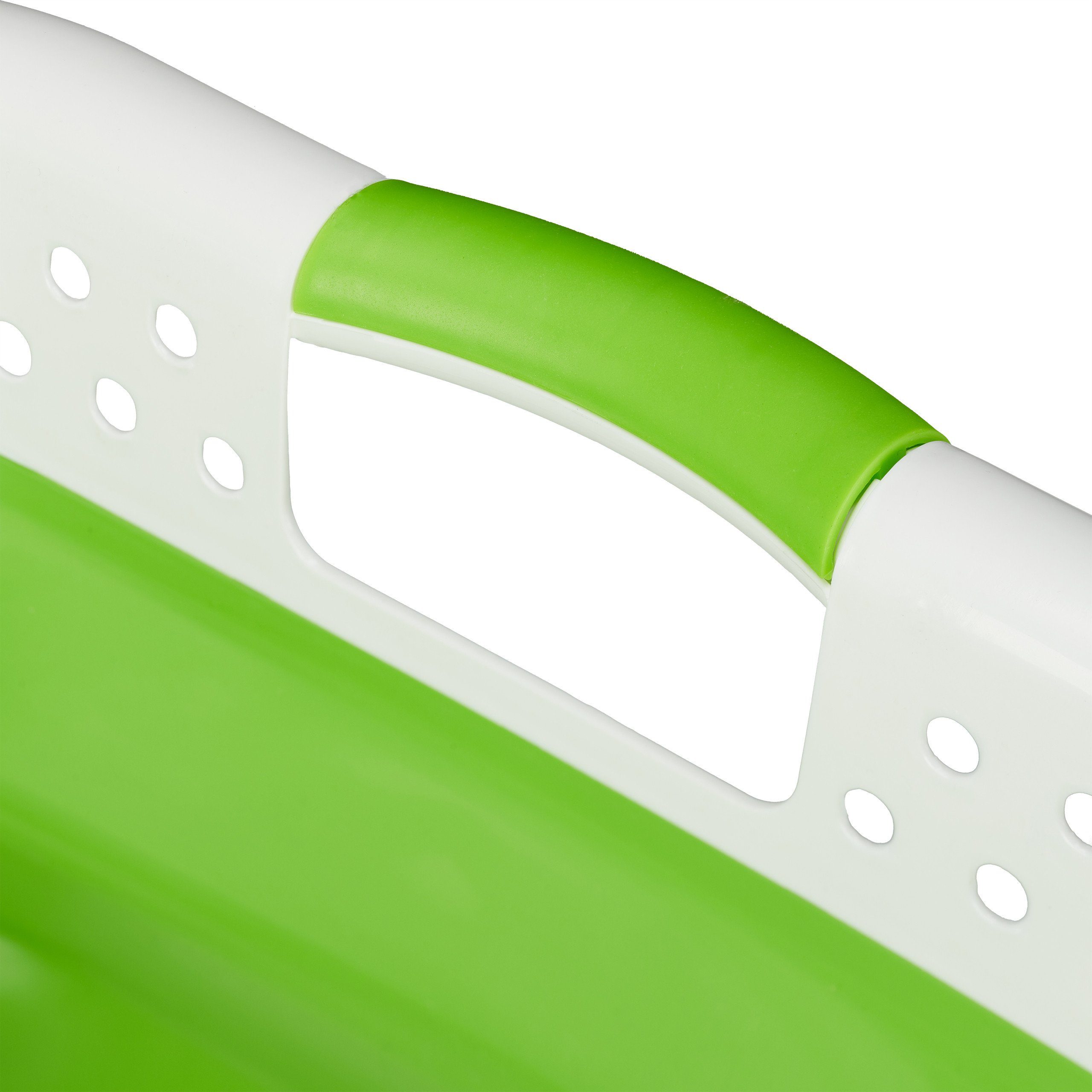 relaxdays Wäschekorb Faltbarer Wäschekorb, Hellgrün