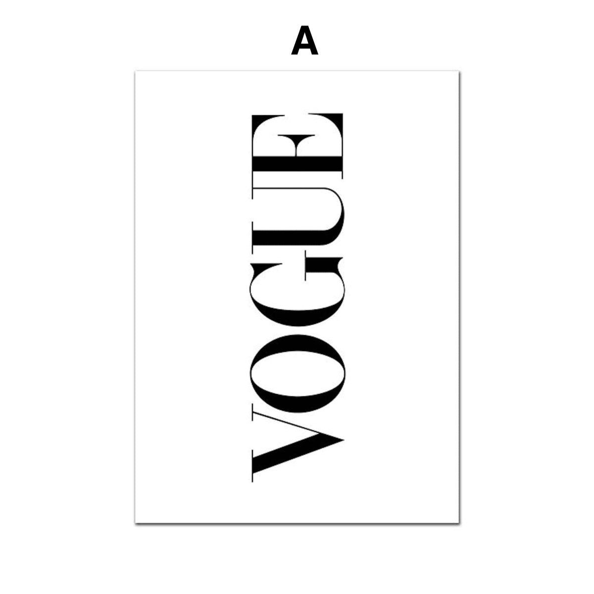 JUSTGOODMOOD Poster Schwarz Weiß Kate Moss Vogue Vintage Wohnkultur Wohnzimmer Wandbilder, D (1 St) – Bild 3 von 5