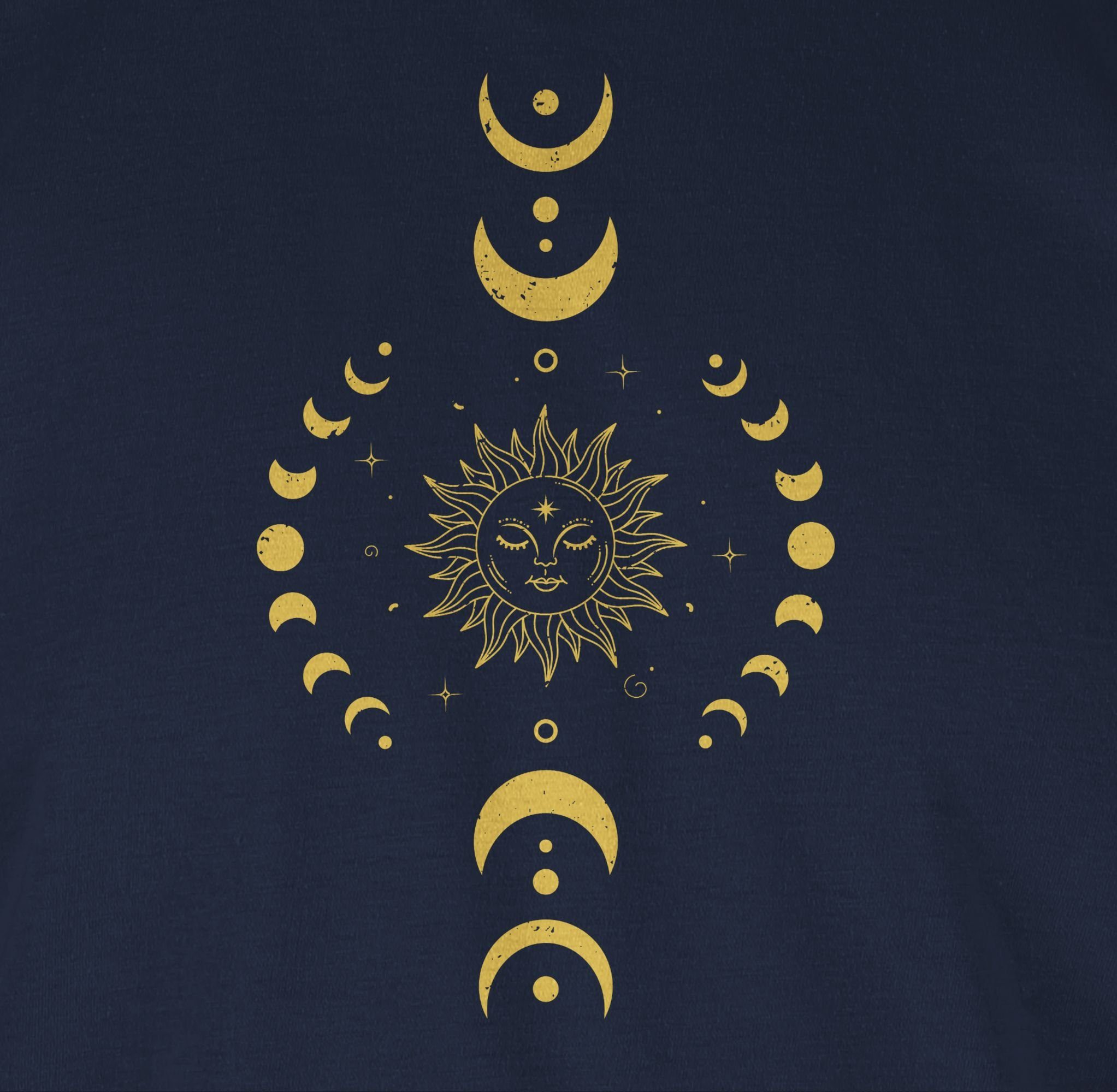 Blau Navy Shirtracer Chakra Namaste Yoga 03 Mandala T-Shirt Yoga