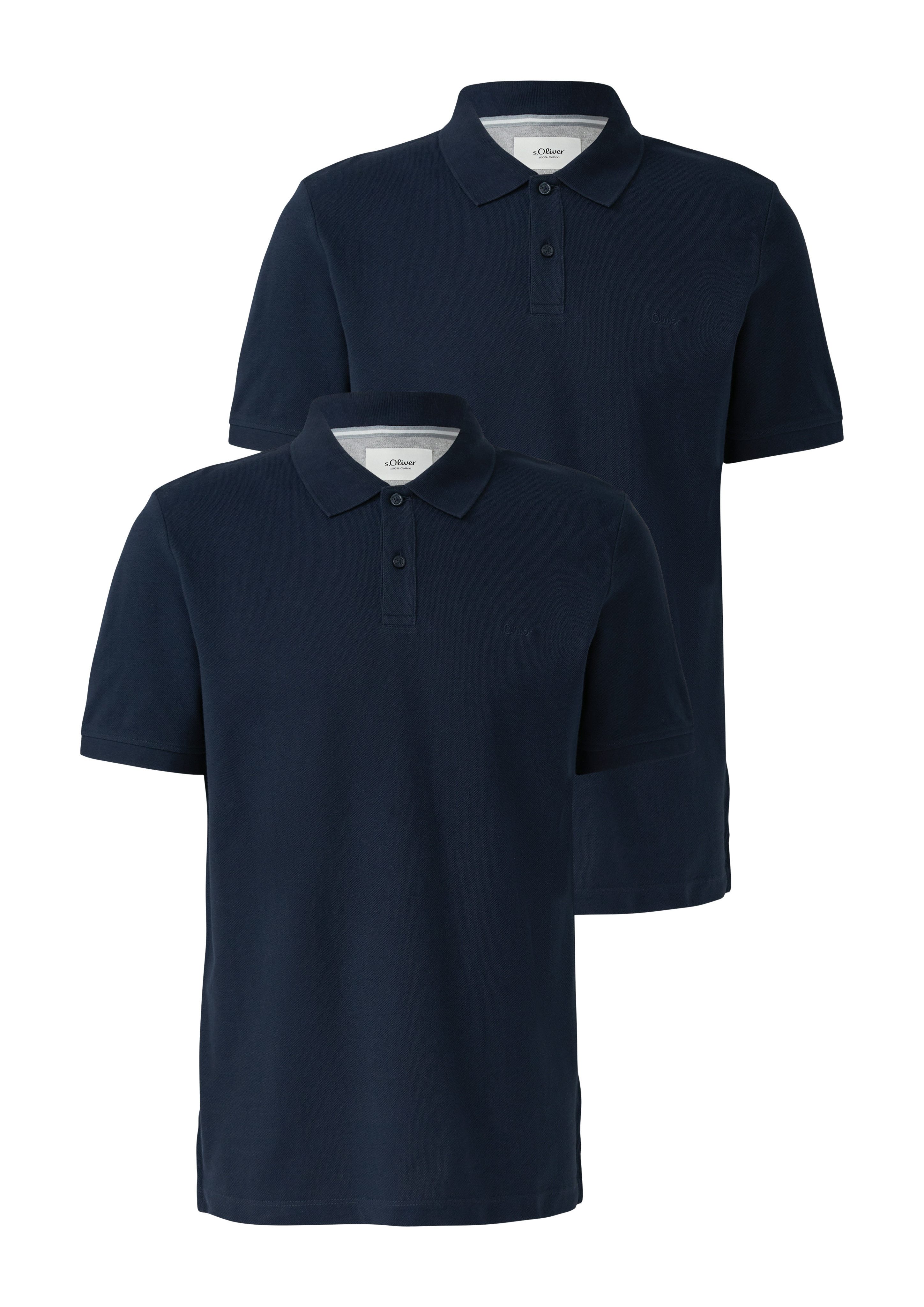 s.Oliver Poloshirt (Packung, 2-tlg) mit Logo Stickerei günstig online kaufen