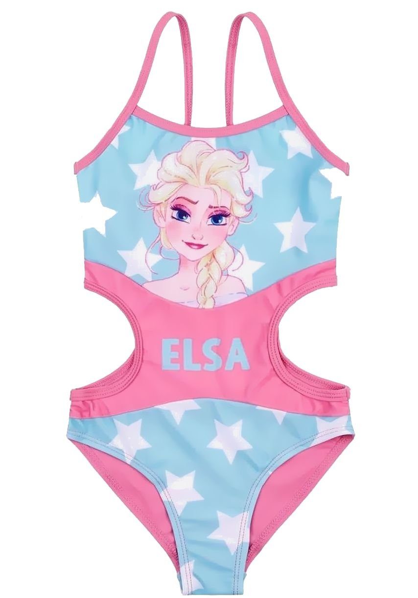 Badeanzug FROZEN Die Eiskönigin Anna + Elsa Badeanzug Mädchen Einteiler Gr. 104 116 128 140 ca. 4 5 6 7 8 9 10 Jahre