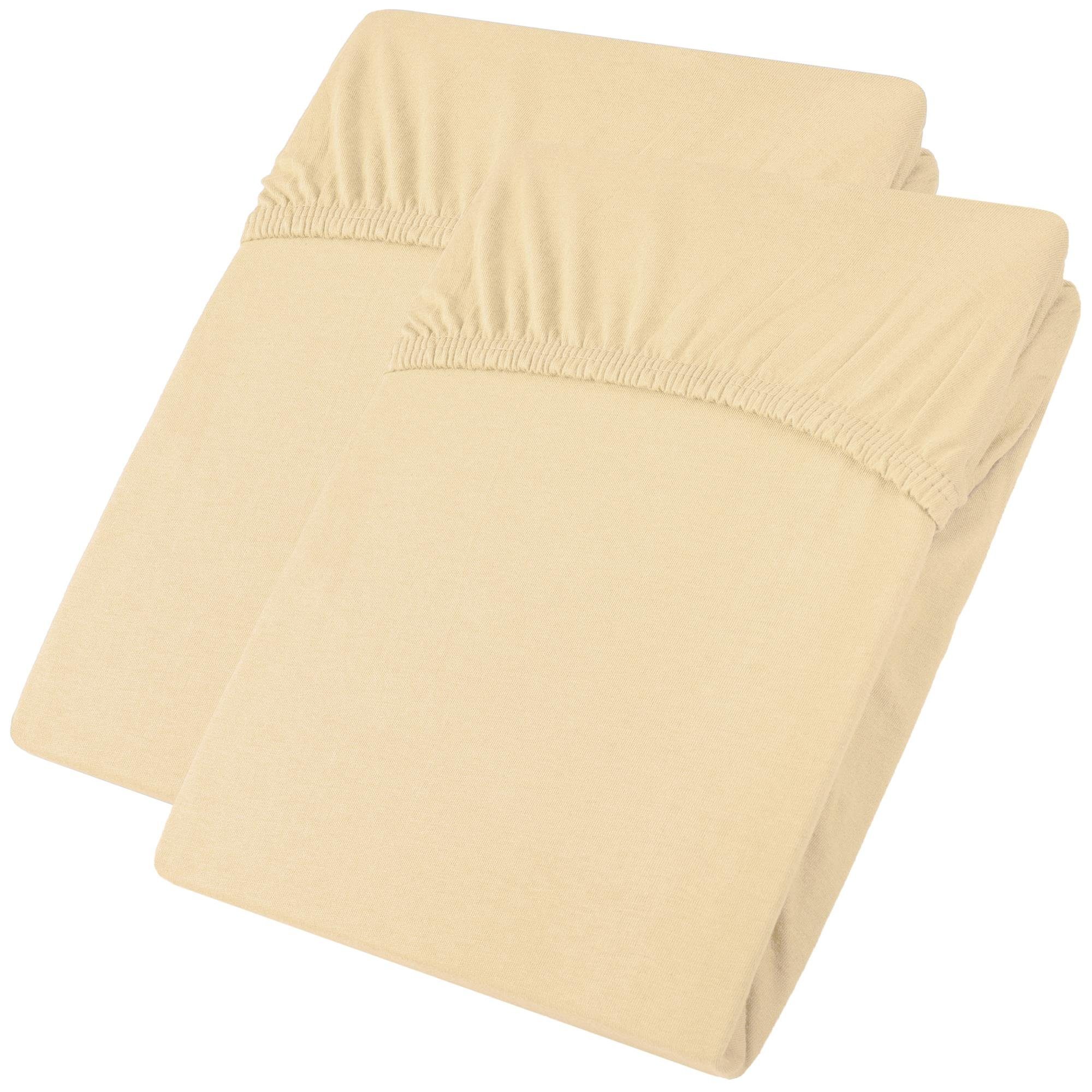 aqua-textil Spannbettlaken Viana Spannbetttuch Jersey 2erSet günstig online kaufen