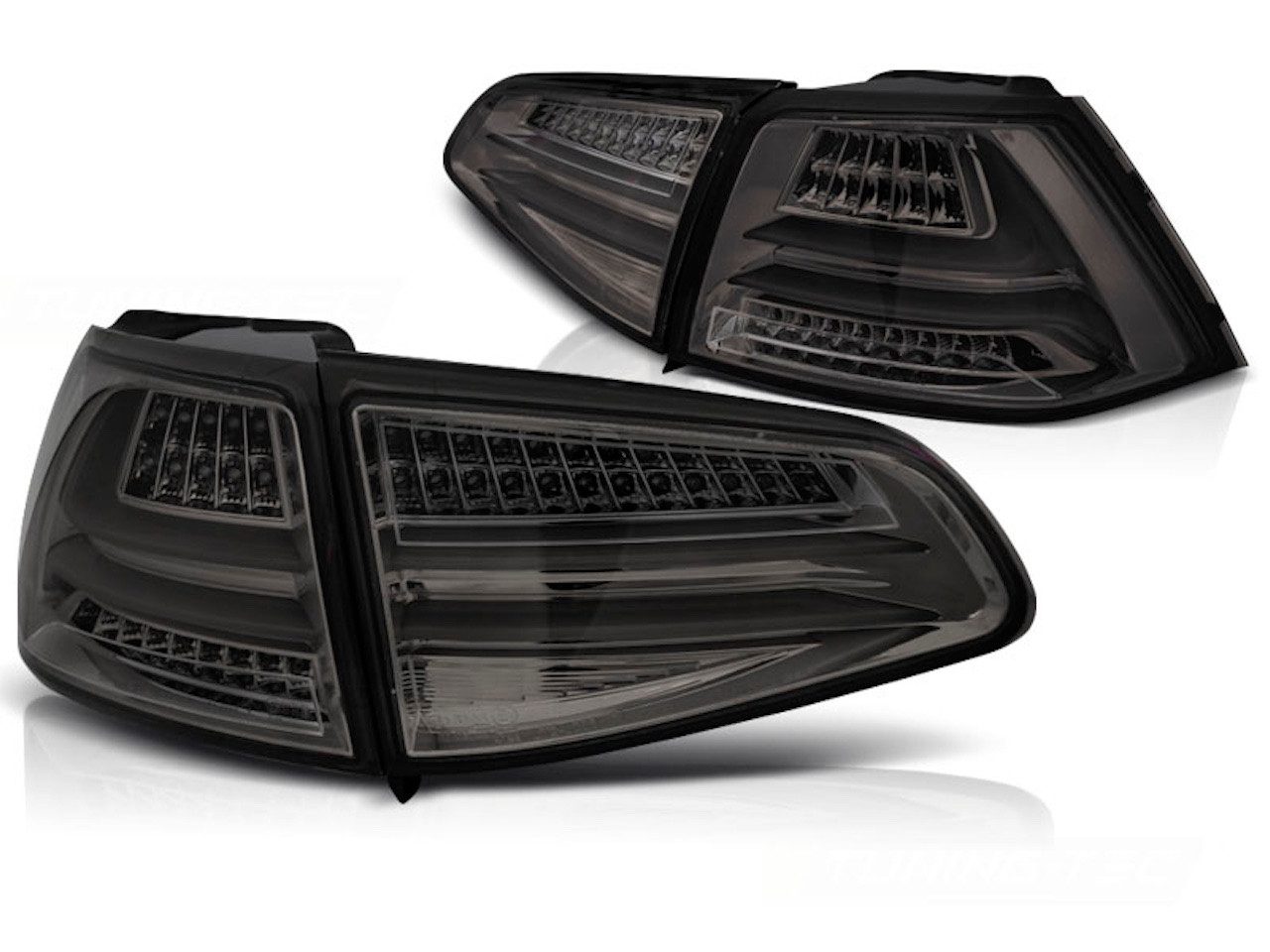 LLCTOOLS KFZ-Ersatzleuchte LED Rückleuchten Passend für Volkswagen Golf 7 13–17 Smoke, LED