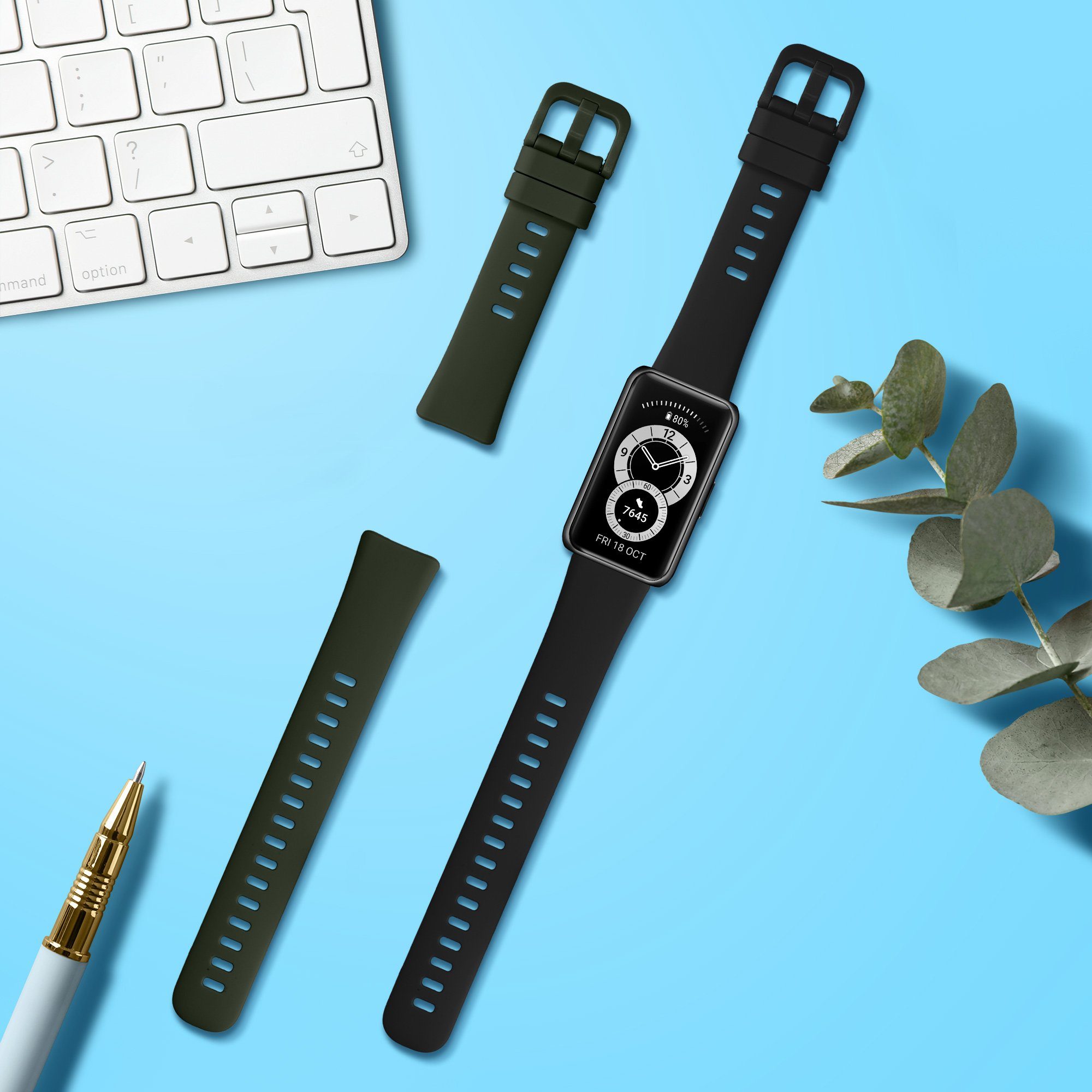 kwmobile Uhrenarmband 2x Sportarmband für Huawei günstig online kaufen