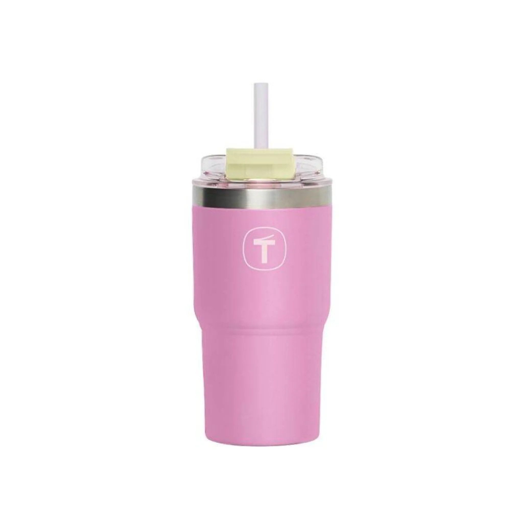 TUPPERWARE Thermobecher Tupperware® Big T Tumbler 630 ml rosa inkl. Trohhalmbürste