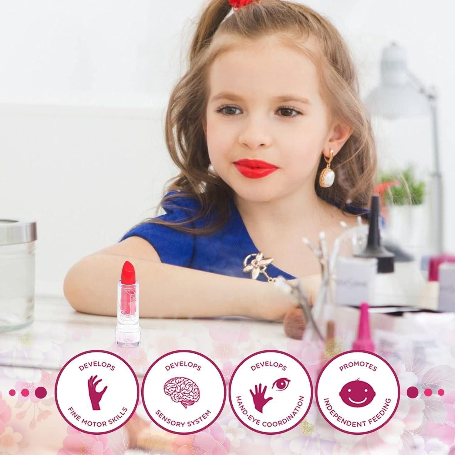 Mrabbitoo Theater Schminkpalette Kinderschminke Set Mädchen Schminkkoffer 57-teilig Waschbar Makeup