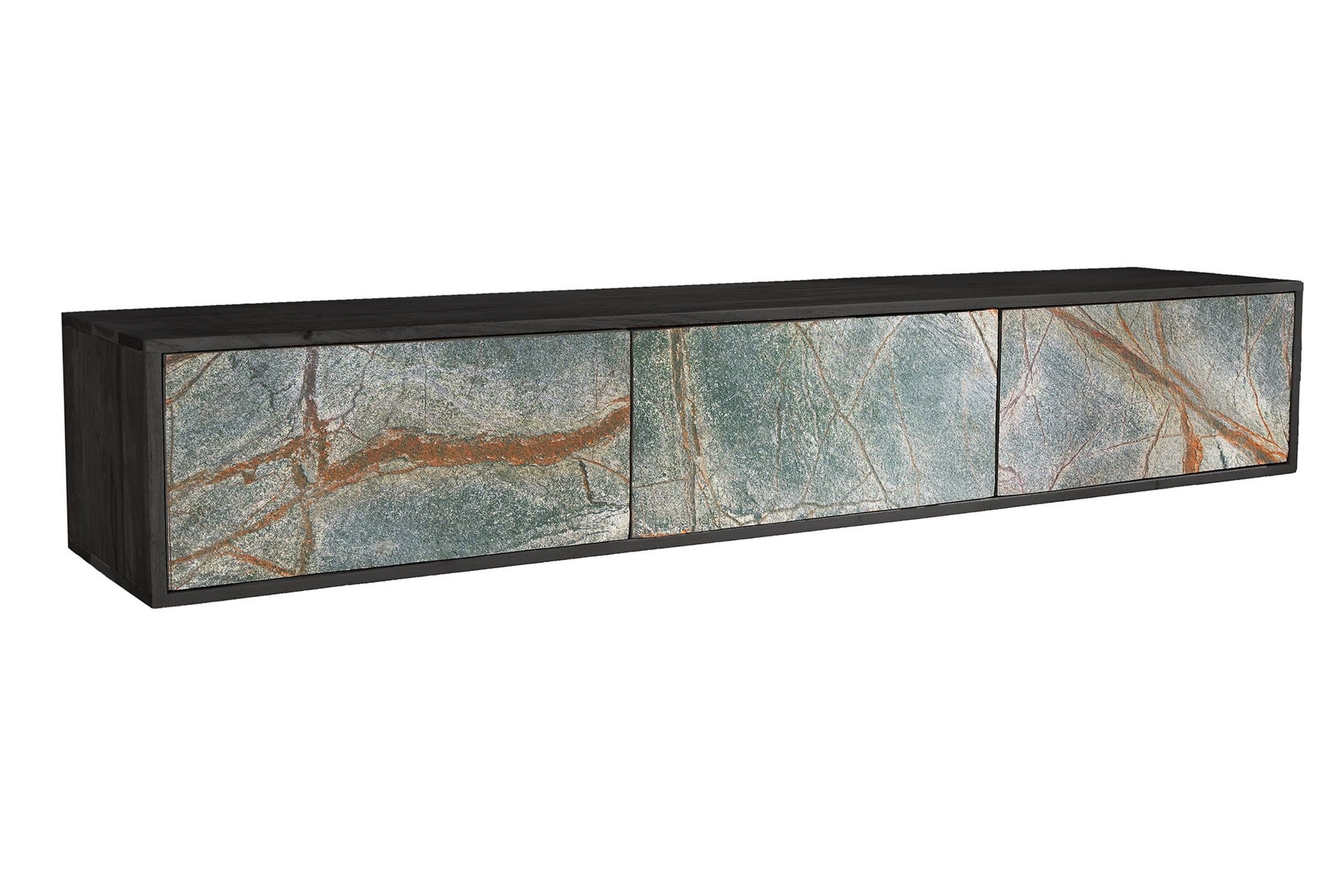 Licht-Erlebnisse TV-Board CORVO, hängend echtes Steinfurnier Akazienholz 160 cm Unikat