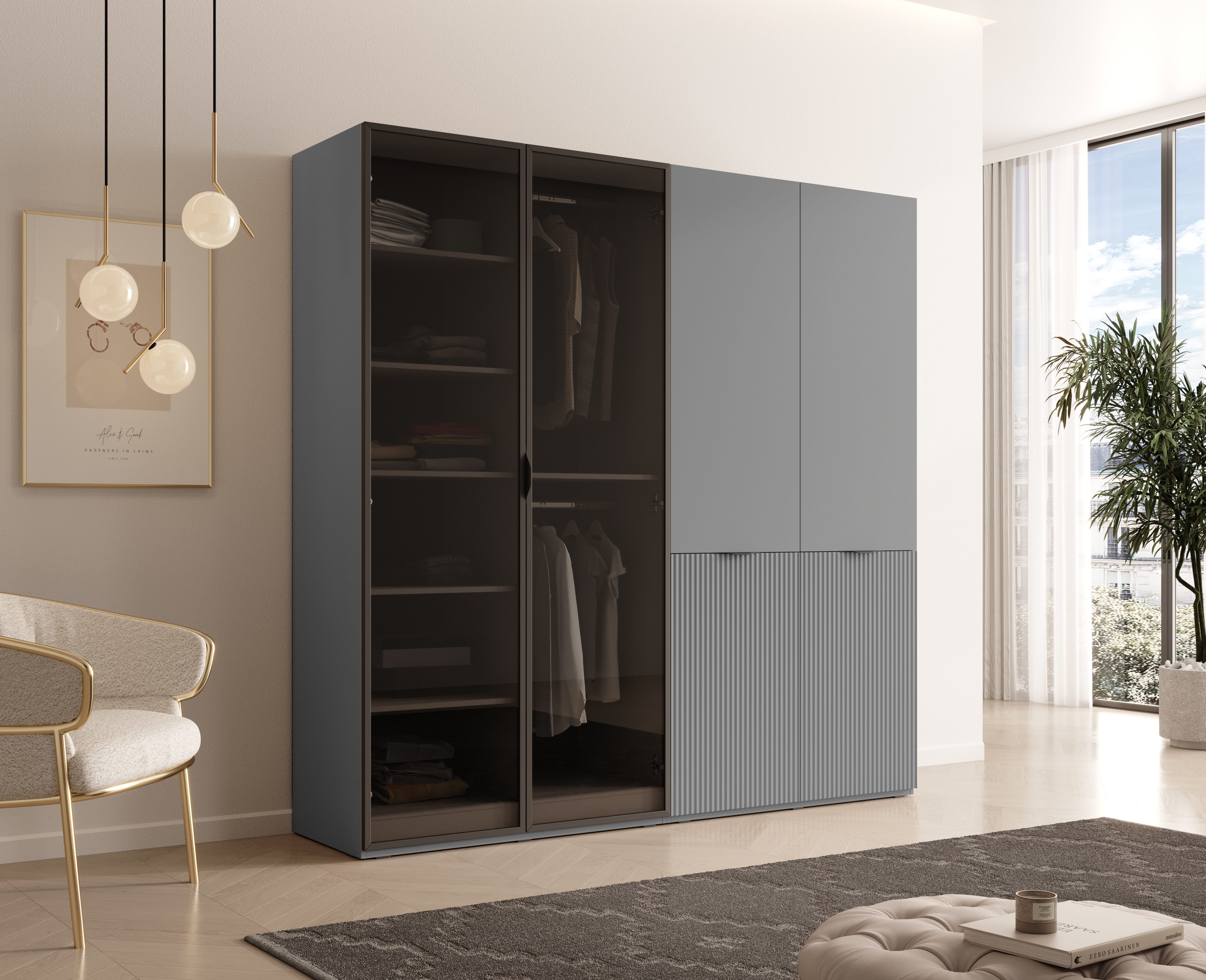 MOEBLO Drehtürenschrank MINEWRA ANTISOL 200 (Moderner günstig online kaufen