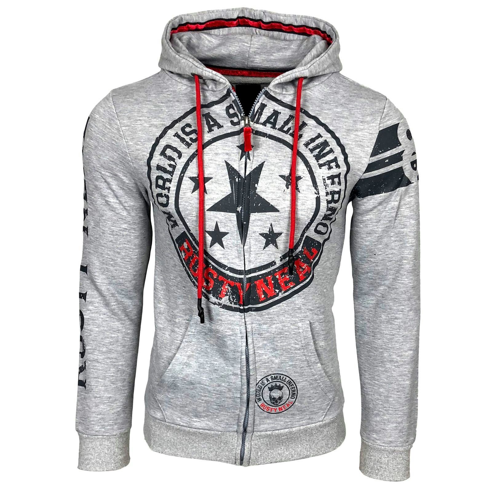 Rusty Neal Sweatjacke mit großem Front-Print