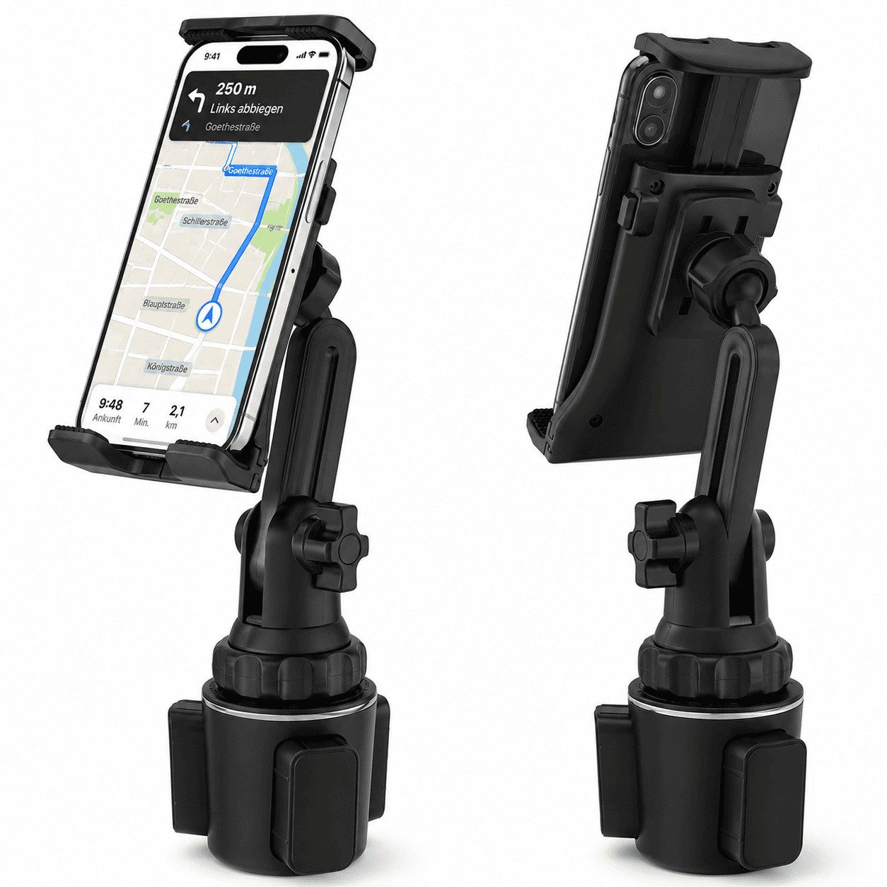 MidGard Tablet-Halterung Autohalterung f. KFZ-Getränkehalter für Smartphone Tablet PC iPad Navi, (bis 12 Zoll)
