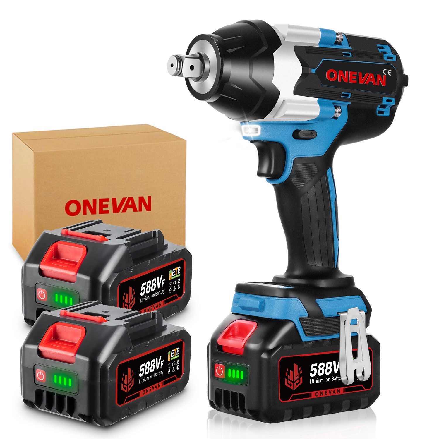 ONEVAN Akku-Schlagschrauber 1800 Nm Drehmoment 1/2  Zoll günstig online kaufen