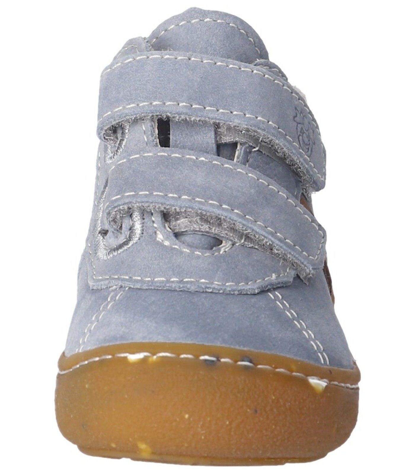 Blau Grau Ricosta Leder/Textil Halbschuhe Pepino Klettschuh