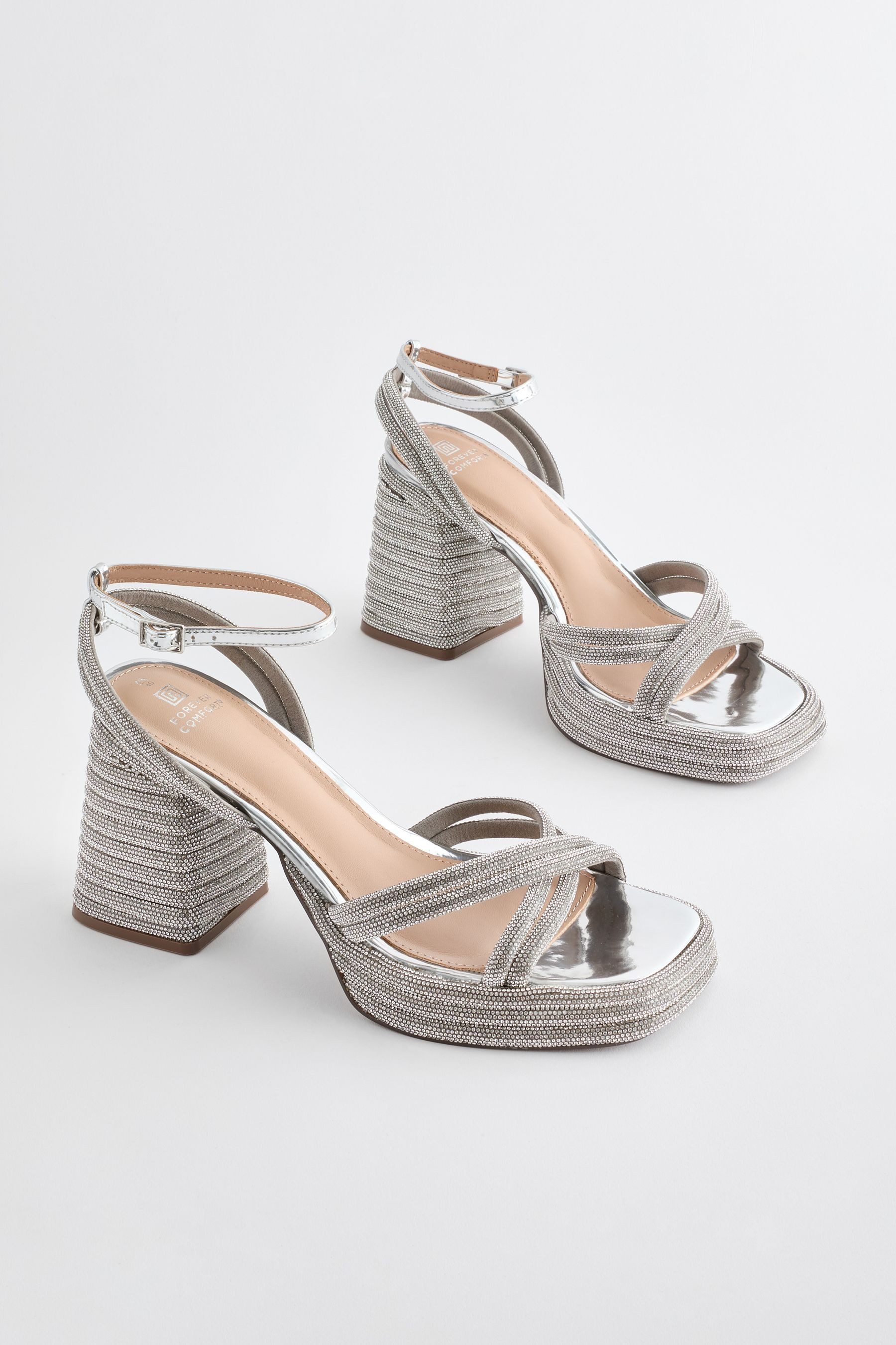 Next Forever Comfort® Plateau-Sandaletten mit Schmuck günstig online kaufen