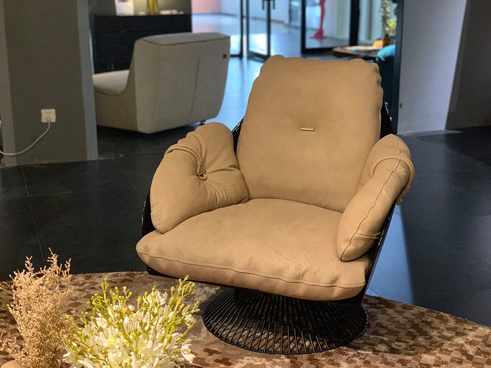 Sessel Club Lounge Lehn Stuhl Polster Sofa 1 Sitzer Fernseh Leder