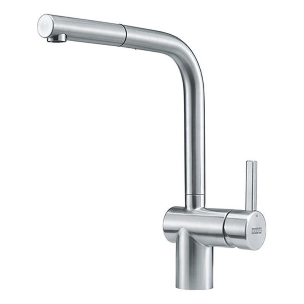 FRANKE Küchenarmatur Atlas Neo Window Zugauslauf Niederdruck Edelstahl massiv ausziehbarer