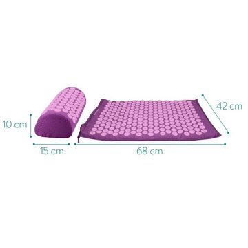 Navaris Akupressurmatte 2in1 Akupressur Massage Set - Matte und Kissen - Violett (1-St)