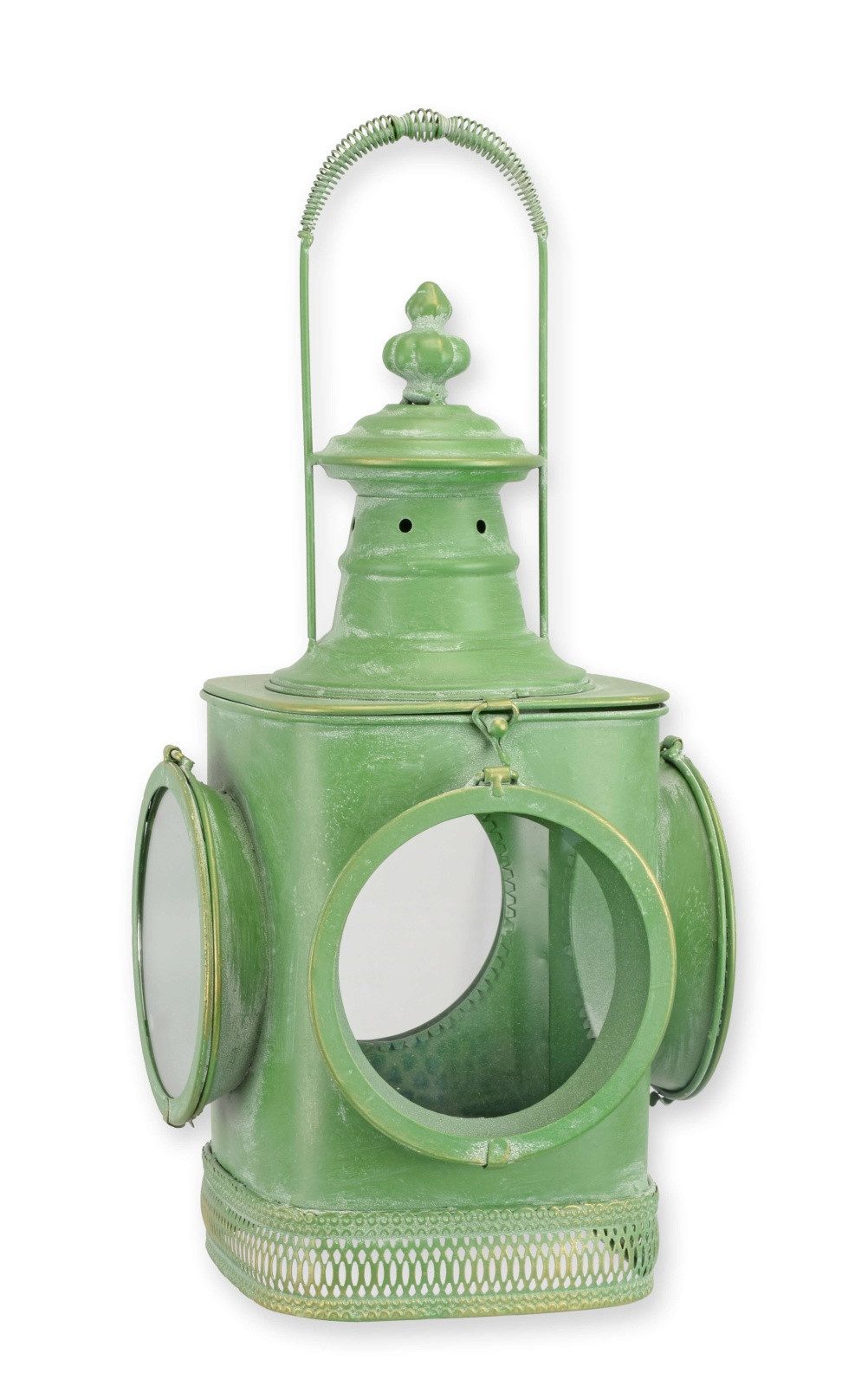 Aubaho Dekoobjekt Windlicht Laterne Eisenbahn Replikat Retro Design Dekoration