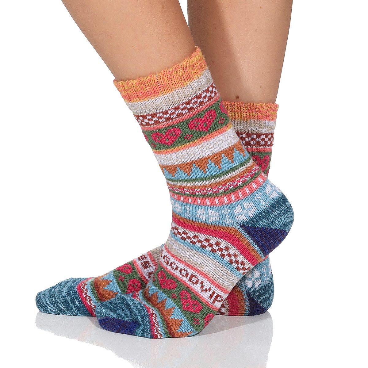 simaranda Norwegersocken Damen Socken 166 39-42 Bunt gemischt 3 Paar