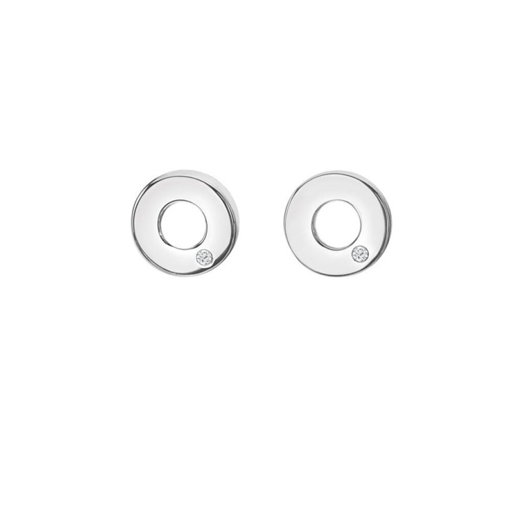 Diamond Ohrring-Set Minimalist silver earrings with diamonds Diamond Amulets DE709