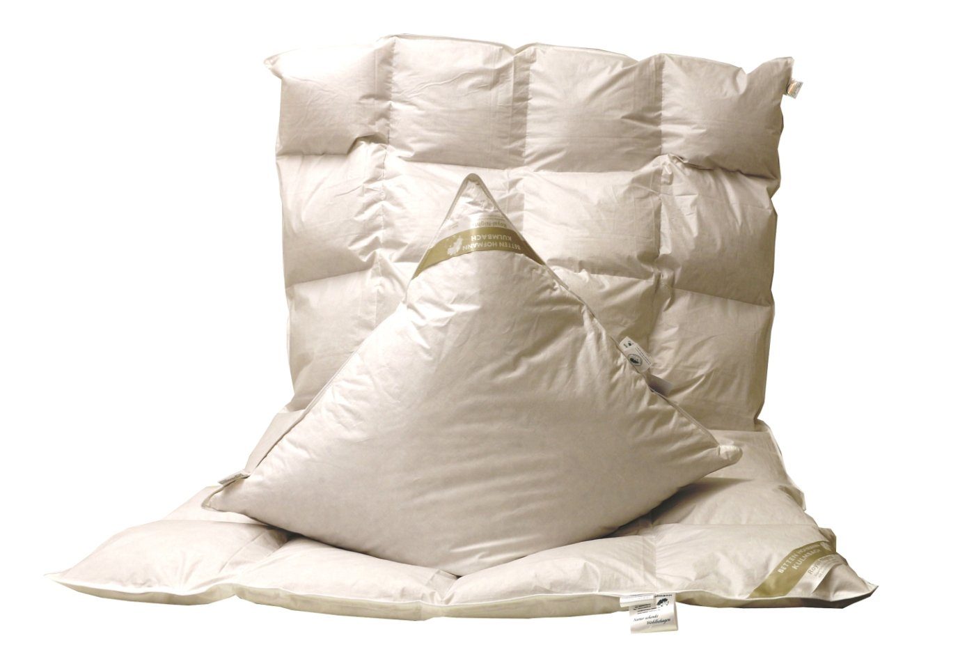 Betten Hofmann 4-Jahreszeitenbett + Kopfkissen Betten Hofmann Ganzjahresset Bettdecke 4x6 155x220cm + Kissen 80x80cm, Bezug: 100% Baumwolle, Ganzjahres-Bettset, im Set günstiger, hergestellt in Deutschland
