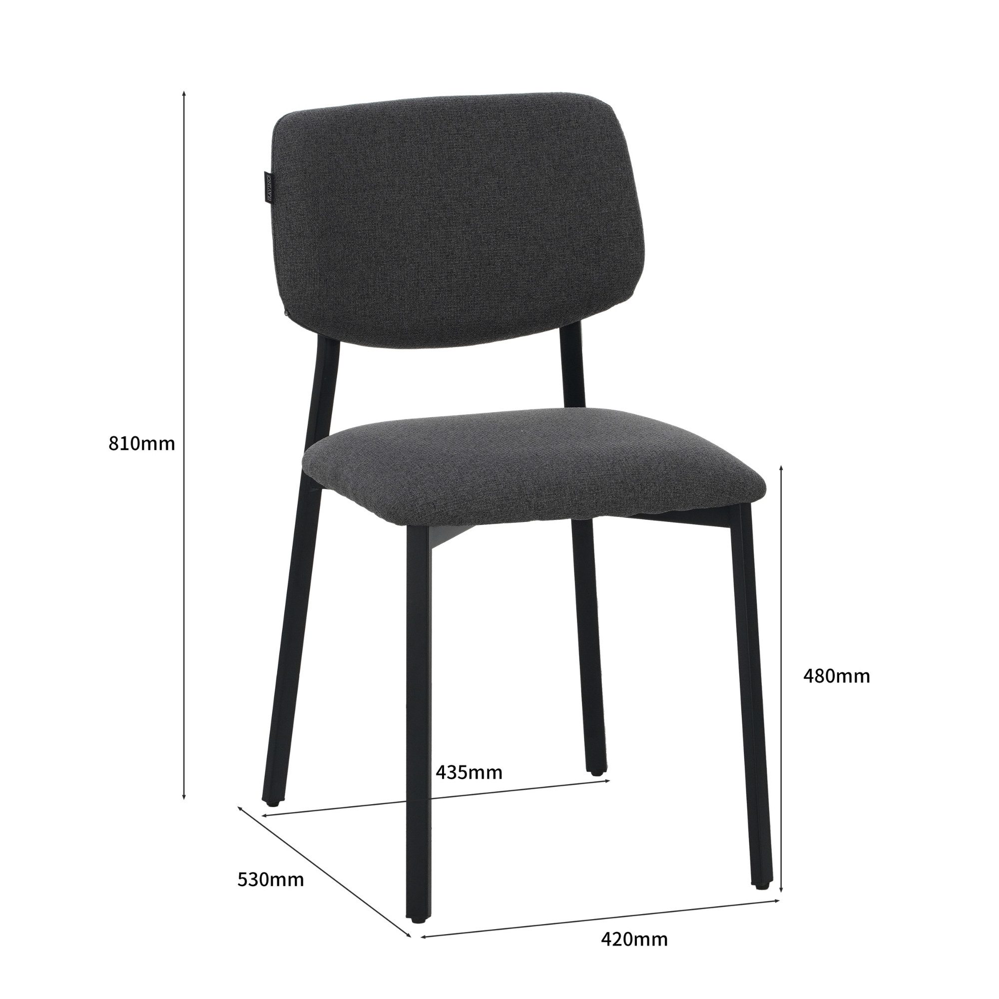 Ravino Esszimmerstuhl Designerstuhl A21 Esszimmerstuhl mit Stoff Bezug und günstig online kaufen