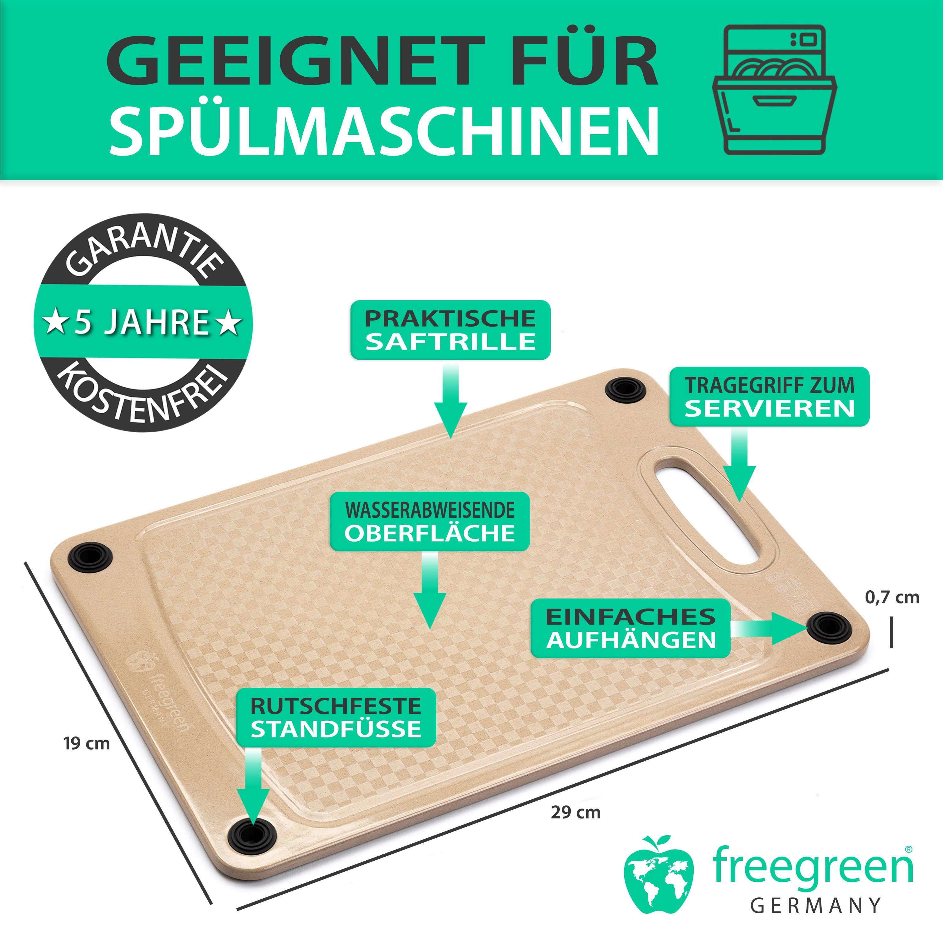 freegreen® Schneidebrett PREMIUM« aus Reishülsen I Größe 29x19cm I 100% biologisch abbaubar, Aus nachwachsenden Rohstoffen hergestellt – Bild 2 von 5