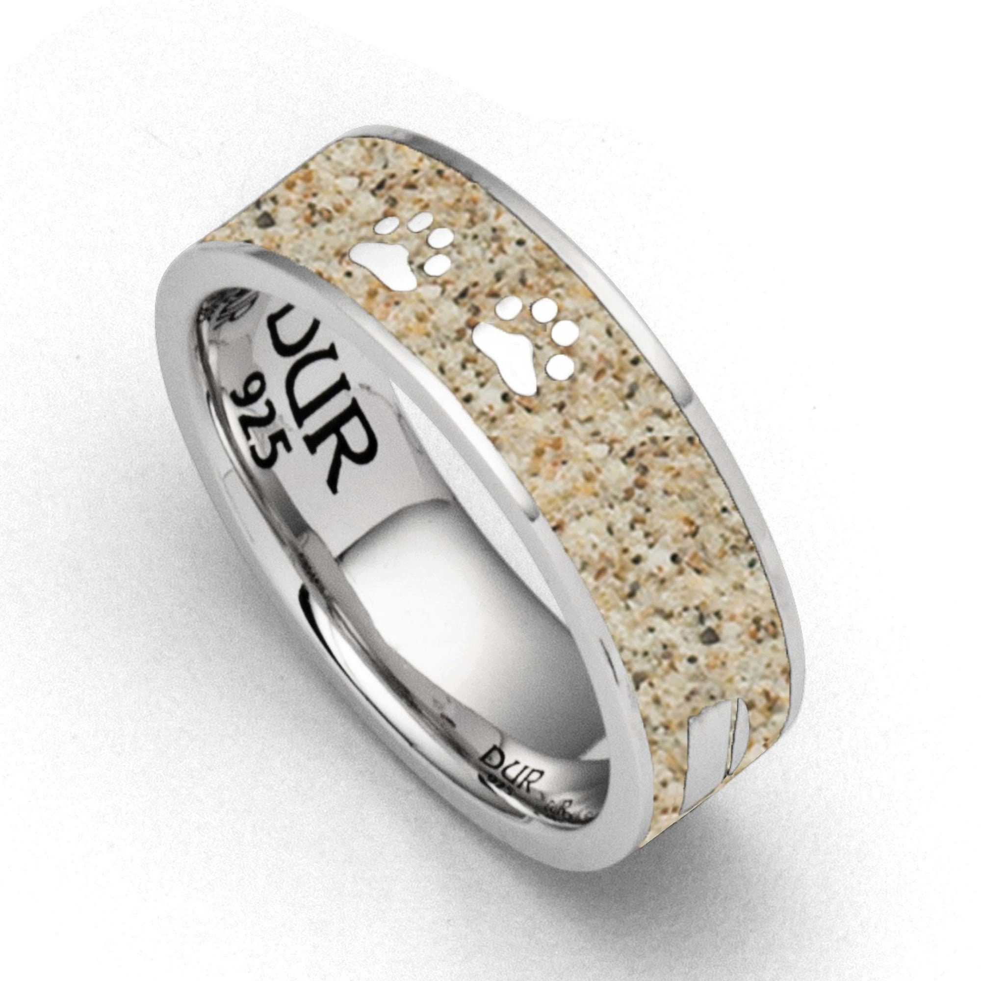 Fingerring DUR Schmuck: Ring "Lucky Dog 2.0" mit Strandsand R5596