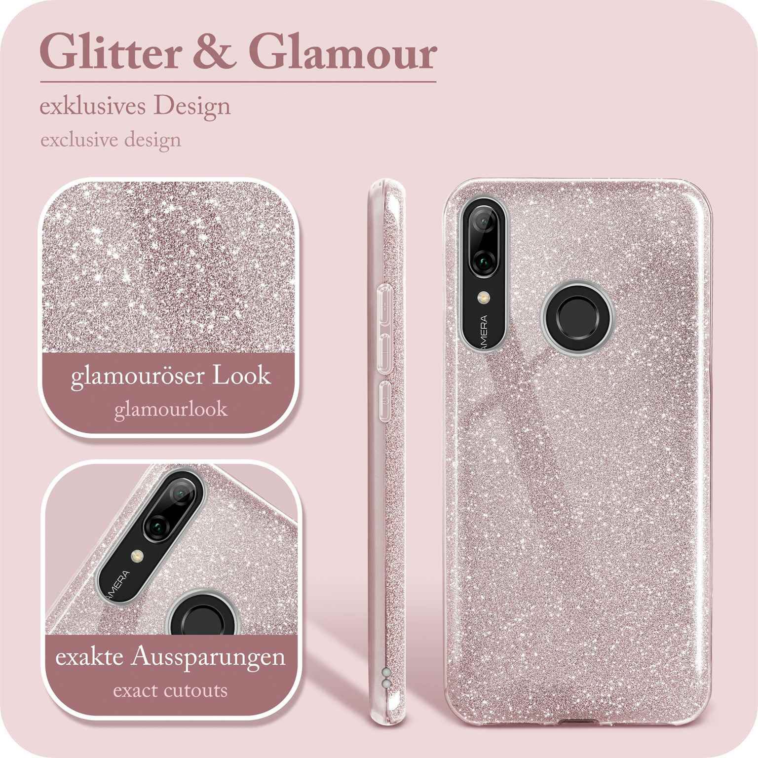 ONEFLOW Handyhülle für Huawei P smart 2019 Glitzer Hülle Glitter Case Rosa 6,21 Zoll, Hülle Glitzernd Dünne Schutzhülle mit Kameraschutz Frauen Glitzerhülle