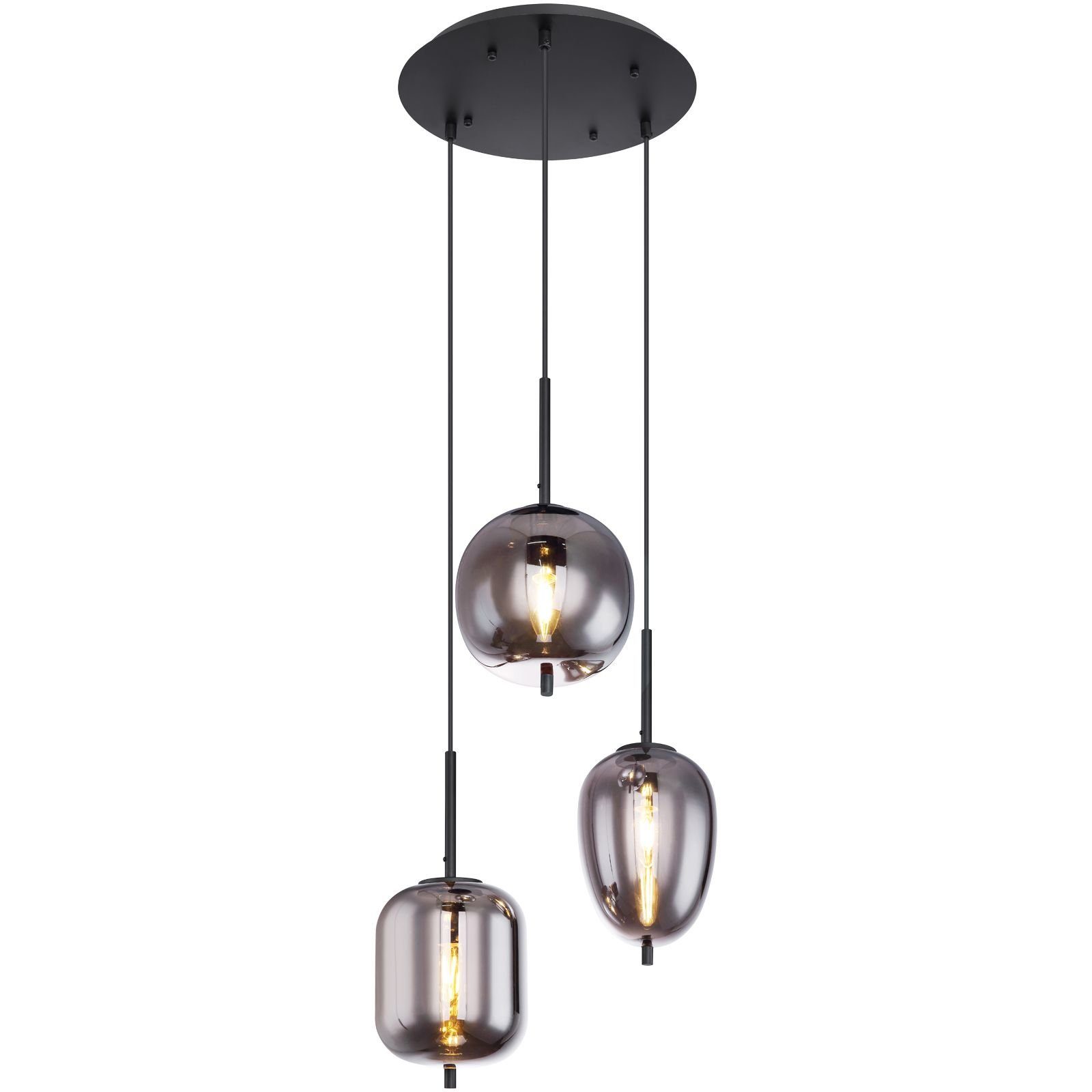 modern, GLOBO vom Flur ist Schlafzimmer, Globo Leuchtmittel, Küche, Lichtfarbe Wohnzimmer Pendellampe, schwarz, Hängeleuchte Esszimmer Hängeleuchte Glas, Hängelampe, ohne Pendelleuchte Leuchtmittel, abhängig