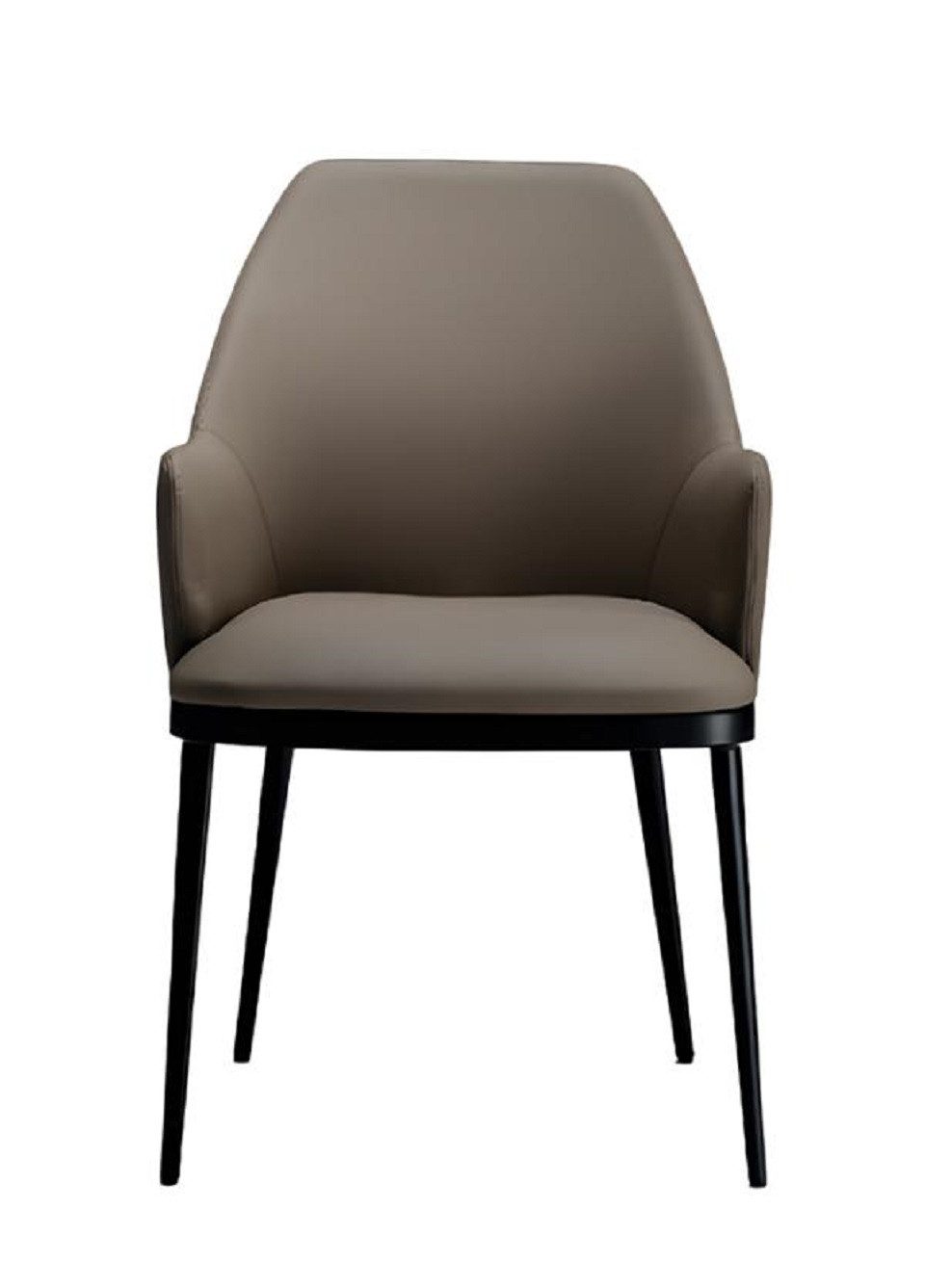 Armlehnstuhl Beige Modern Esszimmerstuhl Polsterstuhl Design Möbel