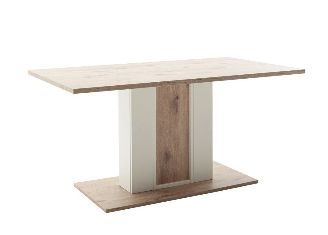 MCA furniture Esstisch Esstisch Santerno, 160x90, Soft white / Viking Oak (No-Set), 160 cm, Tisch, Esszimmertisch, Küchentisch