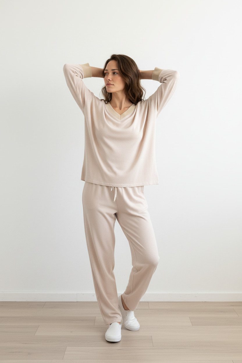 Zuckerwatte Satinbluse silktouch