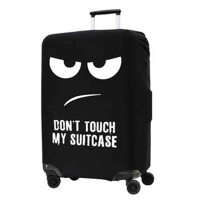 kwmobile Kofferhülle, Koffer Hülle - Elastische Kofferschutzhülle mit Reißverschluss - Reisekoffer Überzug Case - Größe: für Koffer (XL) - Don't touch my Suitcase Design