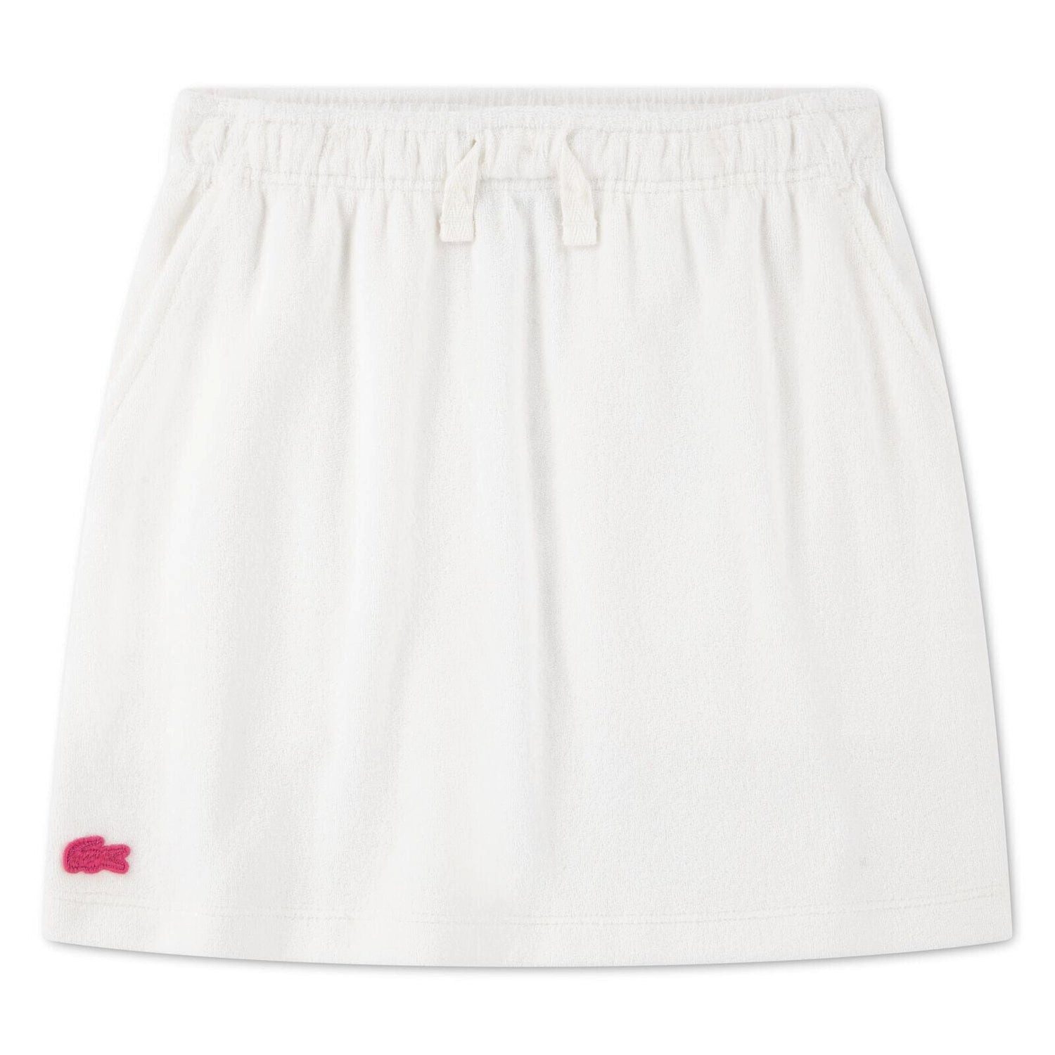 Lacoste A-Linien-Rock Lacoste Kinder-Rock aus Frottee – weiß