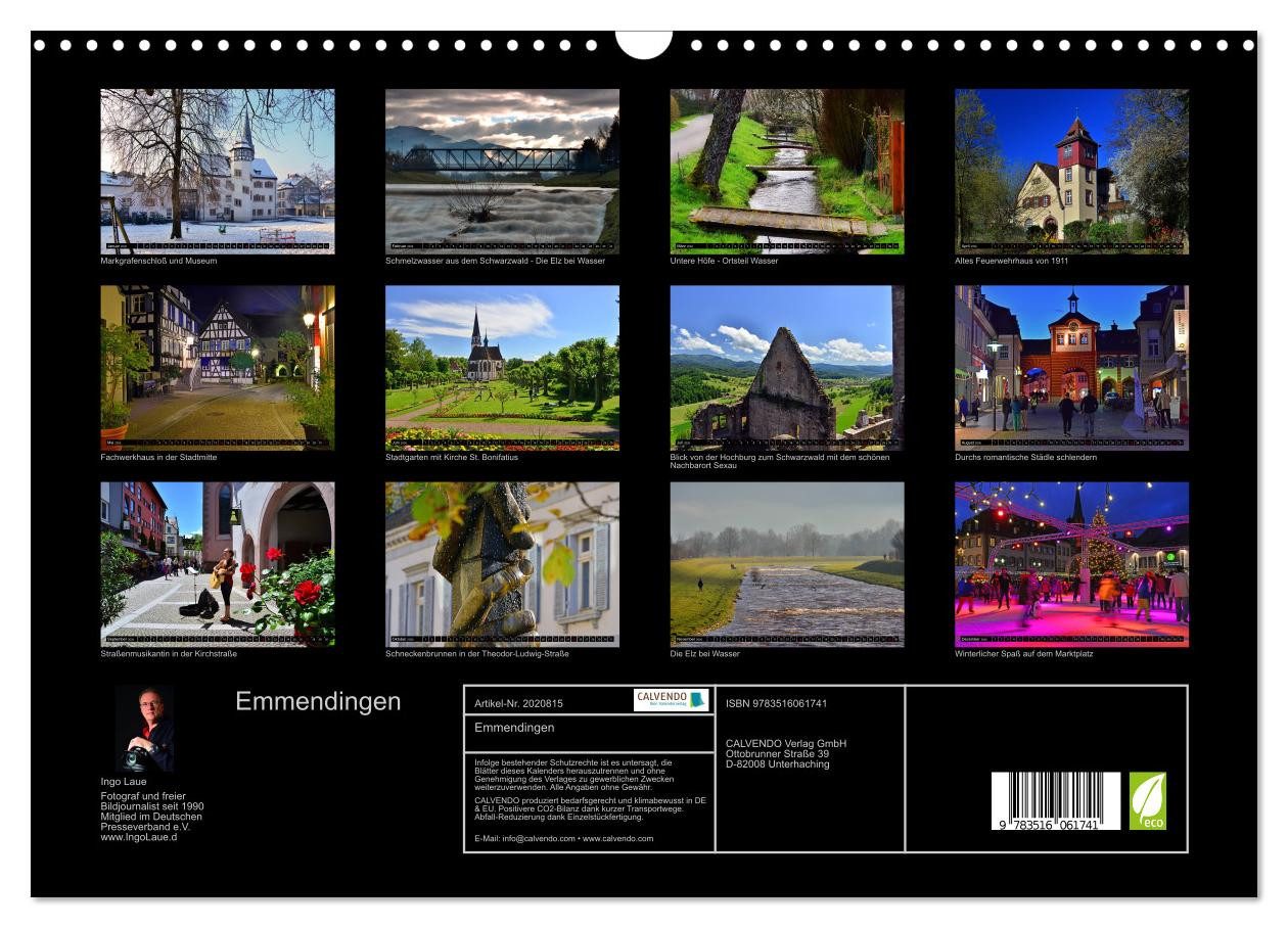 Thumbnail - CALVENDO Wandkalender Emmendingen (Wandkalender 2026 DIN A3 quer), CALVENDO Monatskalender
