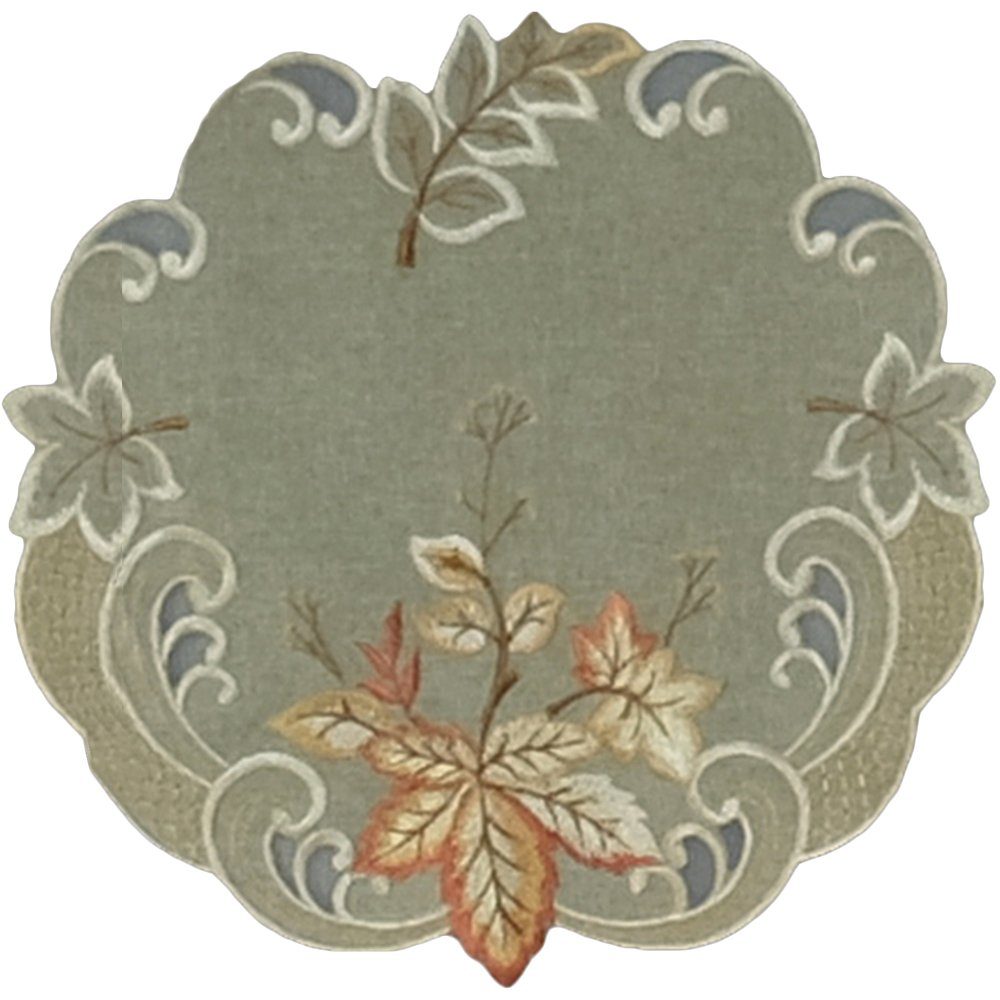 matches21 HOME & HOBBY Tischdecke Deckchen Blätter bunt Herbstlaub Stick Ø günstig online kaufen