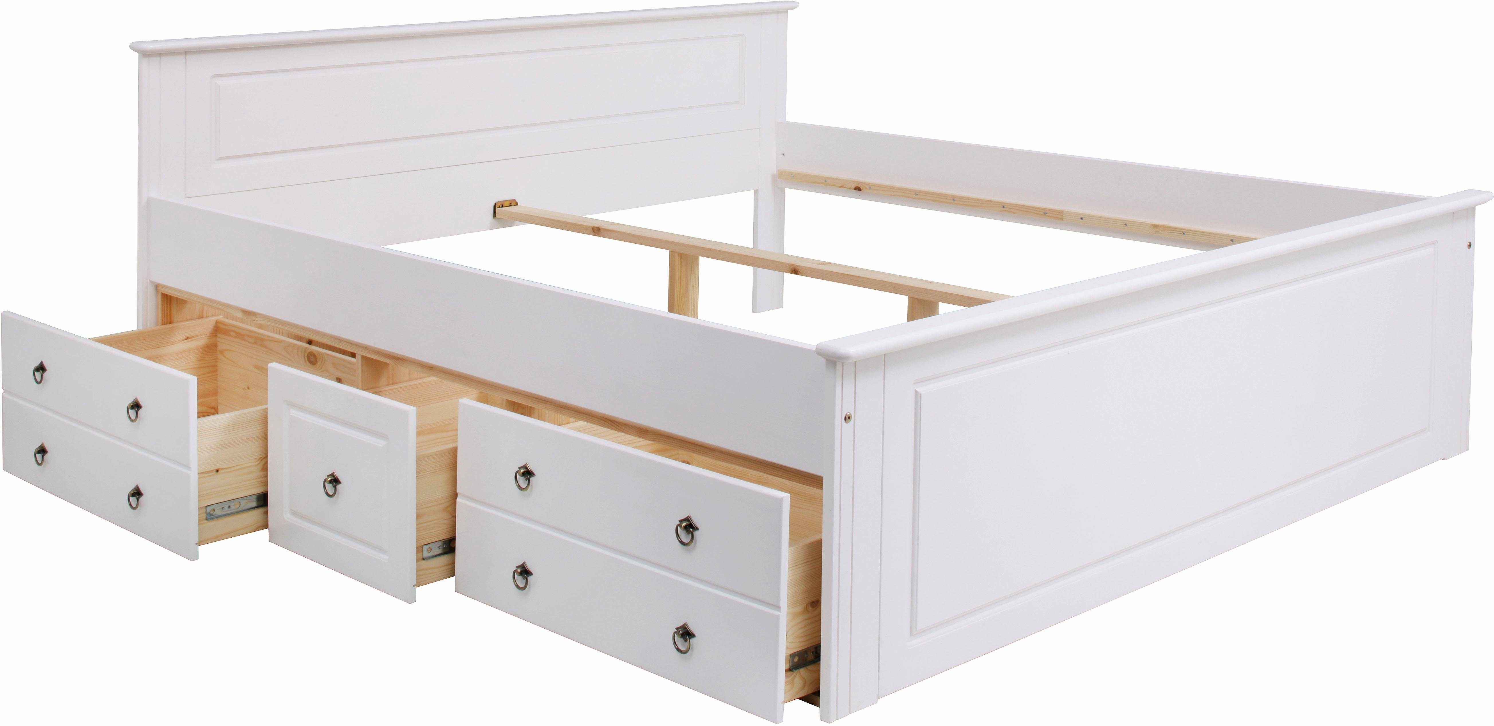 OTTO home Massivholzbett Hugo, FSC® zertifiziert, Landhausstil, zeitlos und edel (auch als Super Sparset inklusive Schubkästen), Stauraumbett, extra belastbar,  – Bild 5 von 5