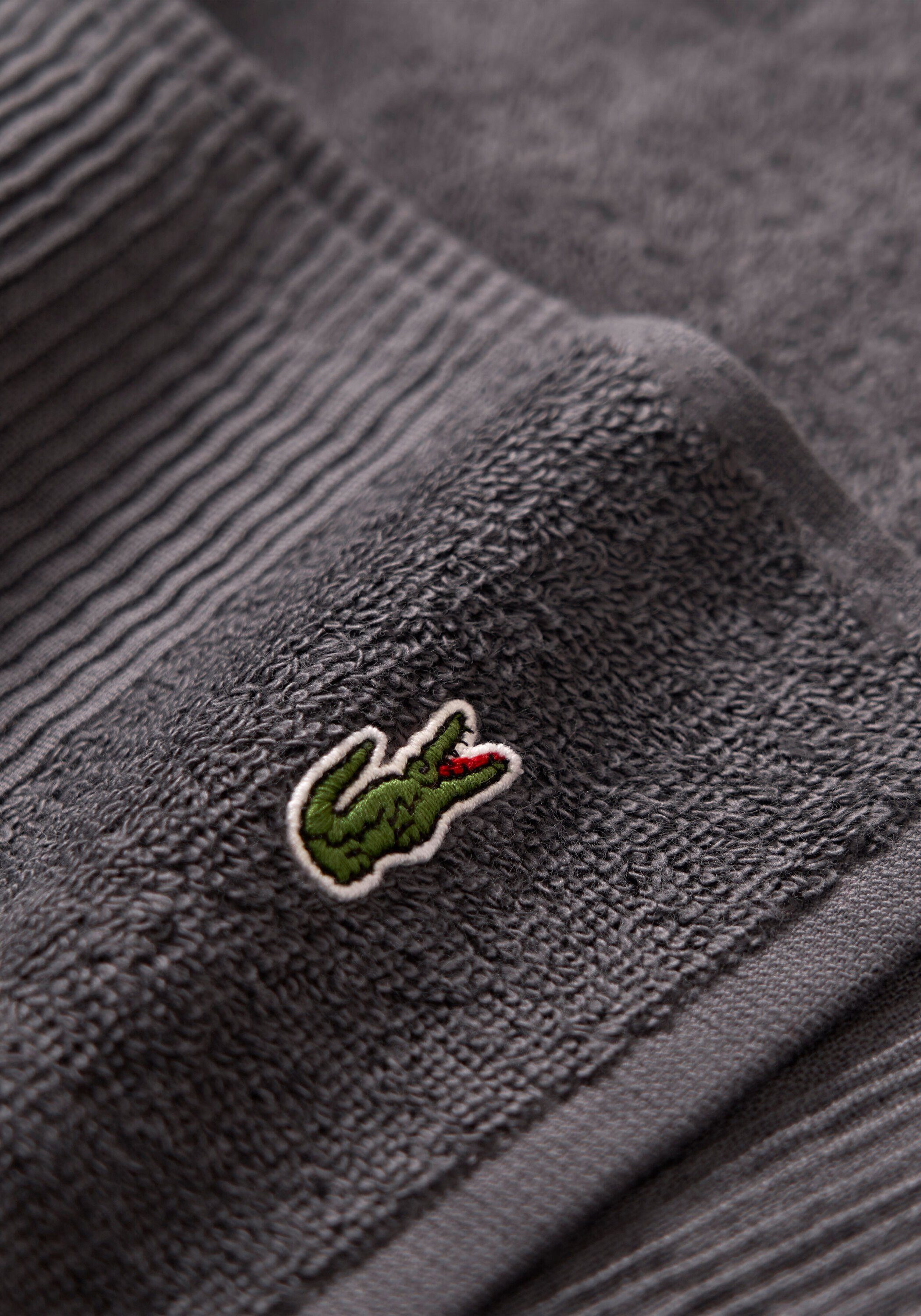 CROCO LE Label-Applikationen mit L (2tlg), Lacoste Handtücher BITUME