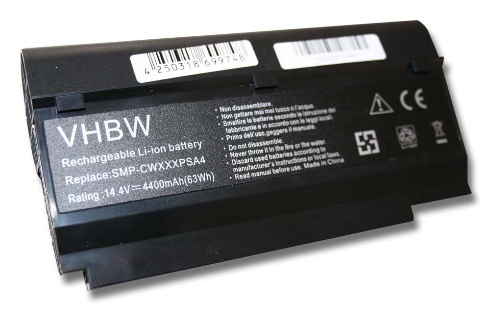 vhbw kompatibel mit Fujitsu Siemens LifeBook M1010 Laptop-Akku Li-Ion 4400  mAh (14,4 V)