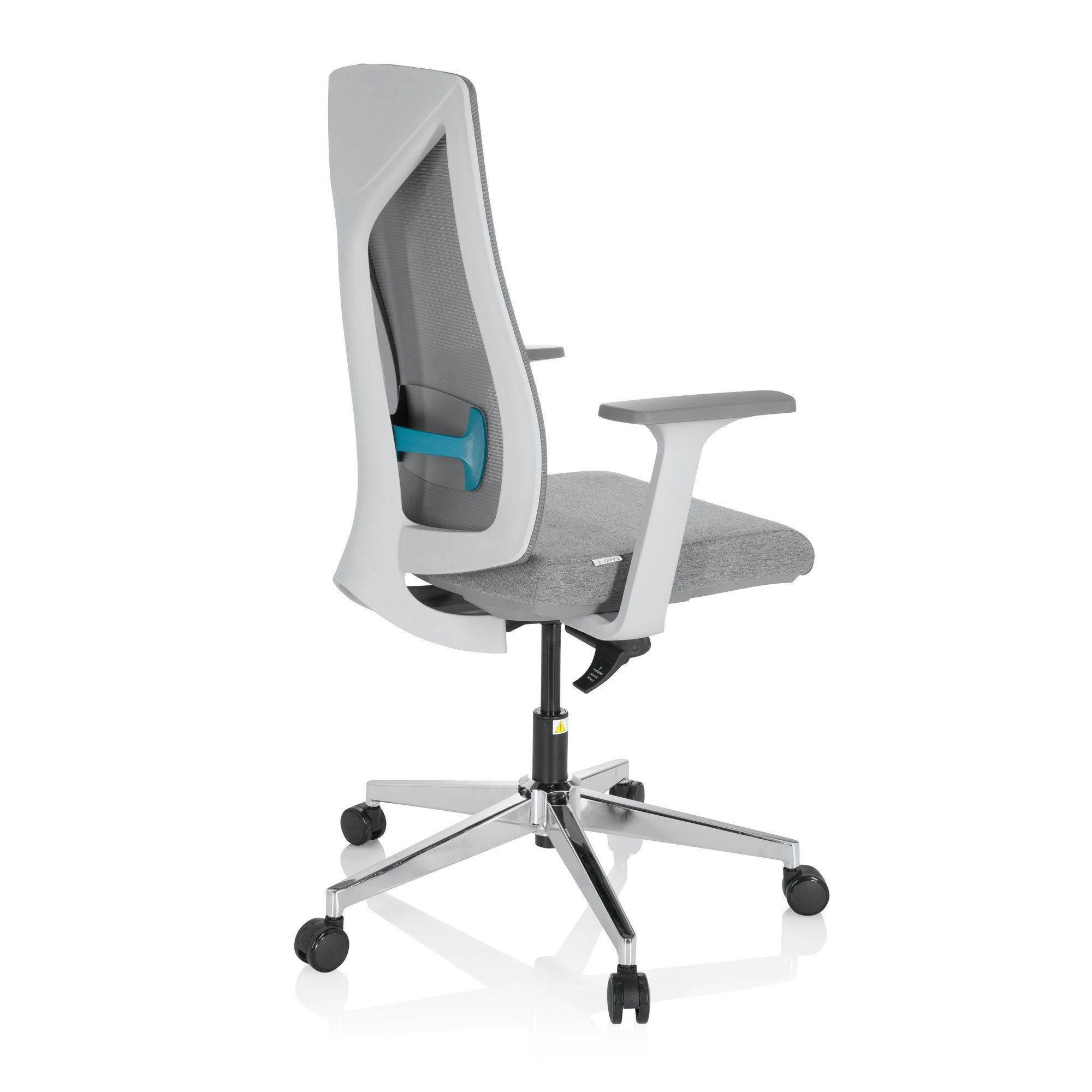 Grau (1 hjh St), HALIFAX Bürostuhl OFFICE Stoff/Netzstoff Profi Drehstuhl Schreibtischstuhl ergonomisch